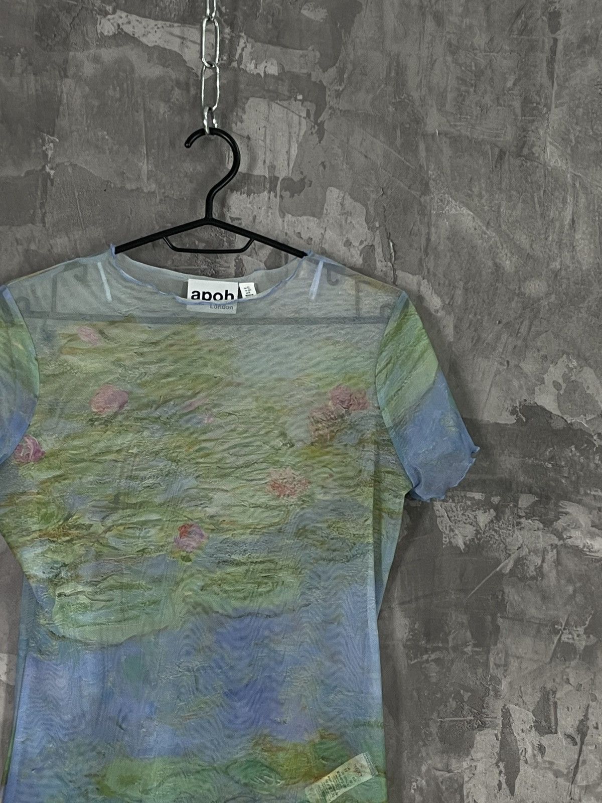 Japanese Brand × Vintage Apoh London Streetwear Y2K Mesh Cute Crop Top Size M / US 6-8 / IT 42-44 - 4 Thumbnail