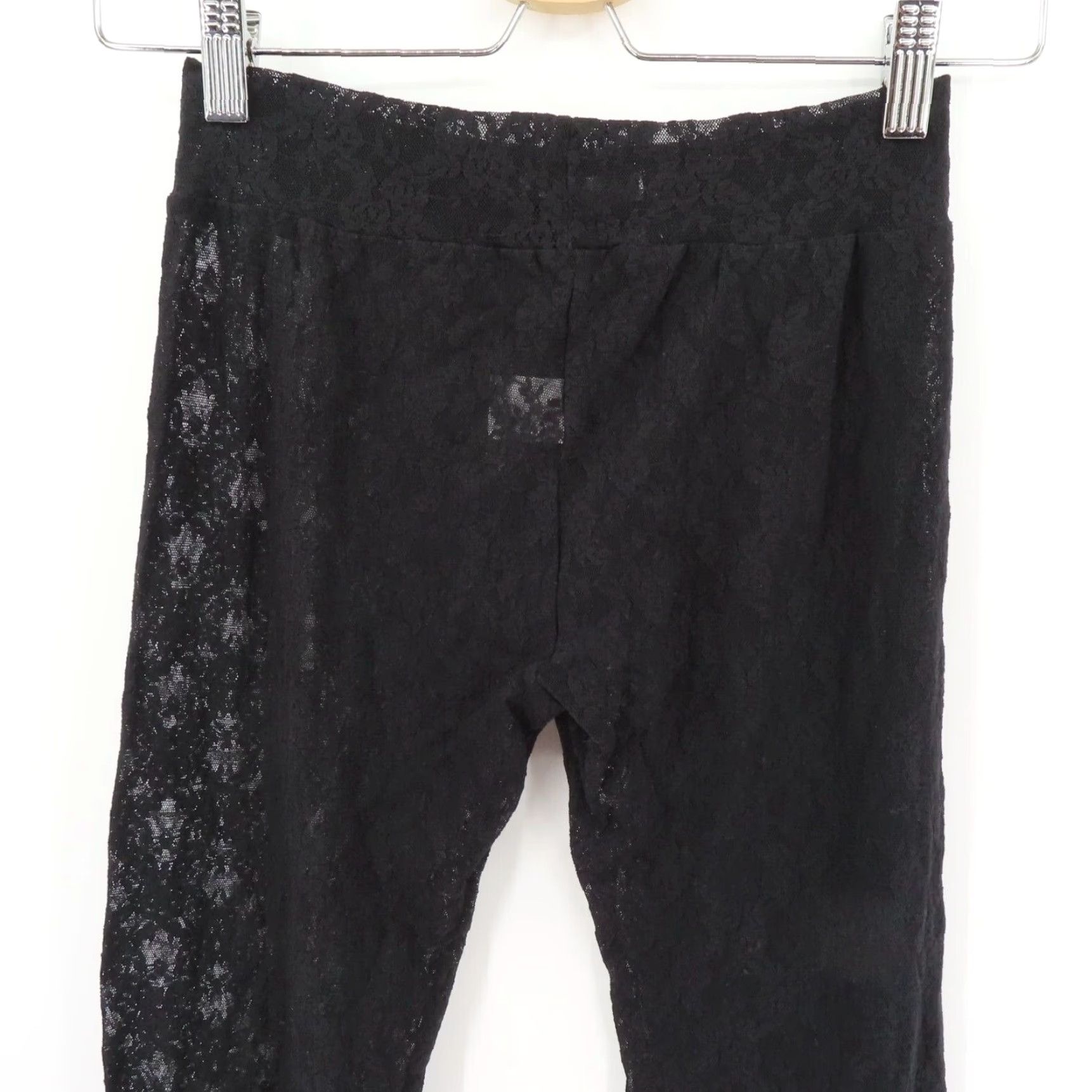 Alice + Olivia Alice + Olivia Women M Black Floral Sheer Lace Footless Leggings Jegging Pants Size 32" / US 10 / IT 46 - 6 Thumbnail