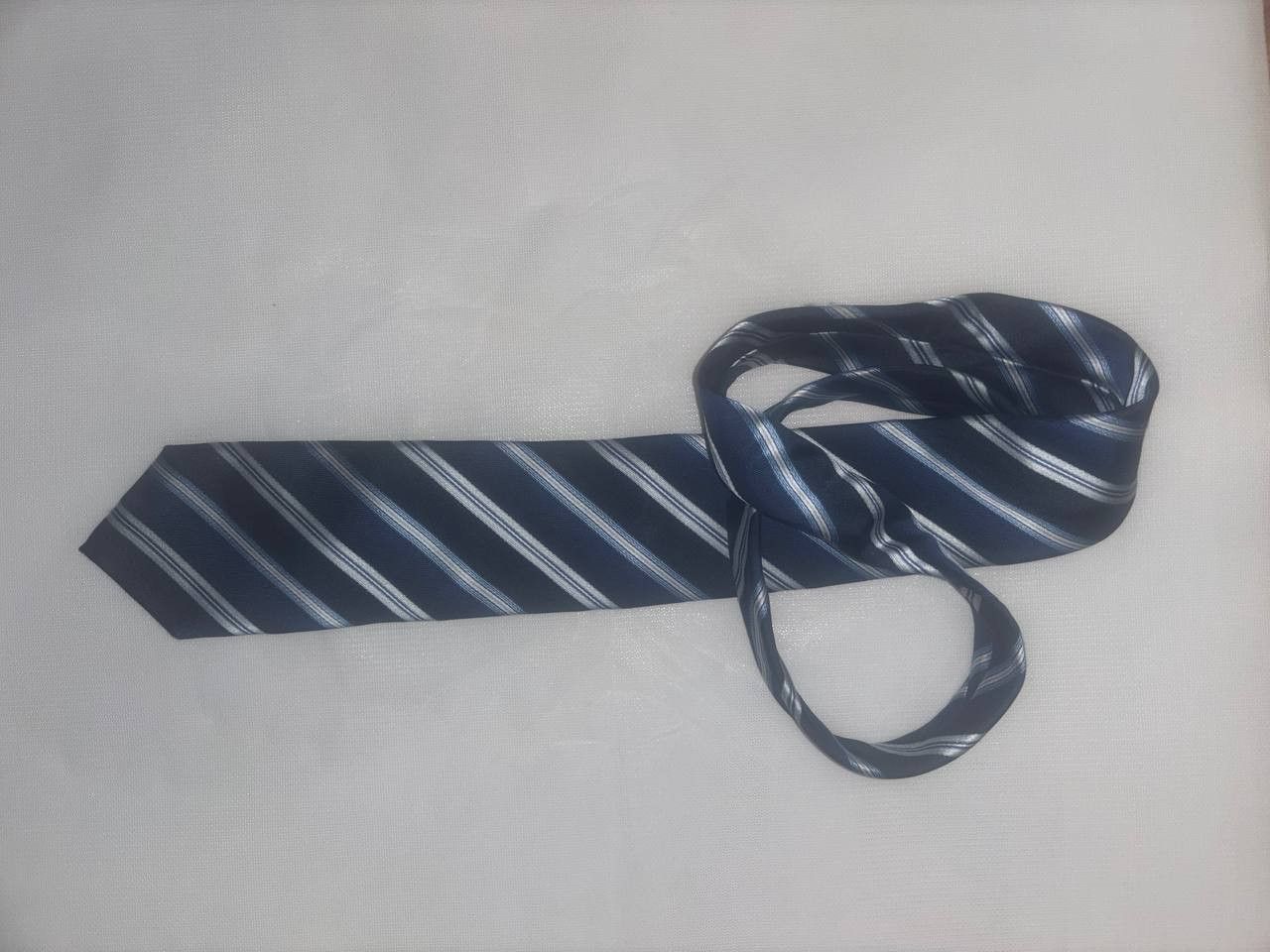 Vintage Men's tie made of 100% silk Profuomo tie blue made in Italy Size ONE SIZE - 4 Thumbnail