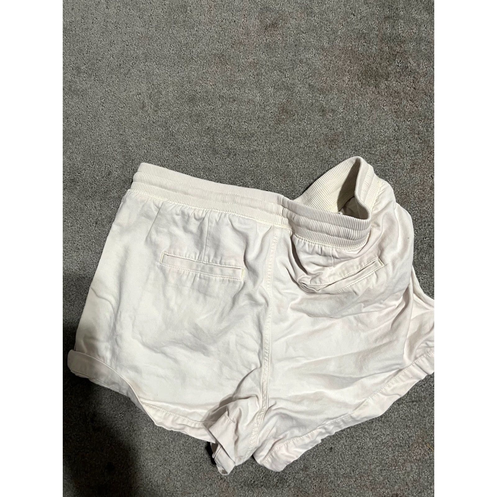 Gap Gap White Bermuda Shorts L Drawstring Pockets Elastic Waist Pull On Lyocell Blend Cotton Cotton Blend Solid Womens Everyday Casual Travel Size 36" / US 14 / IT 50 - 3 Thumbnail