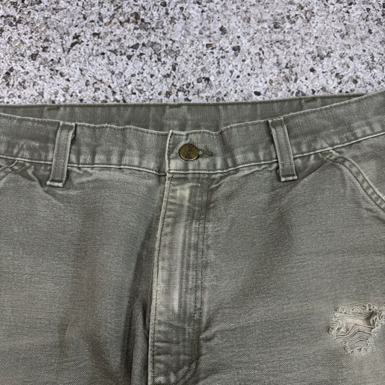 Carhartt Thrashed Faded Distressed Carhartt Pants ERD Grunge Chrome Size US 34 / EU 50 - 11 Thumbnail