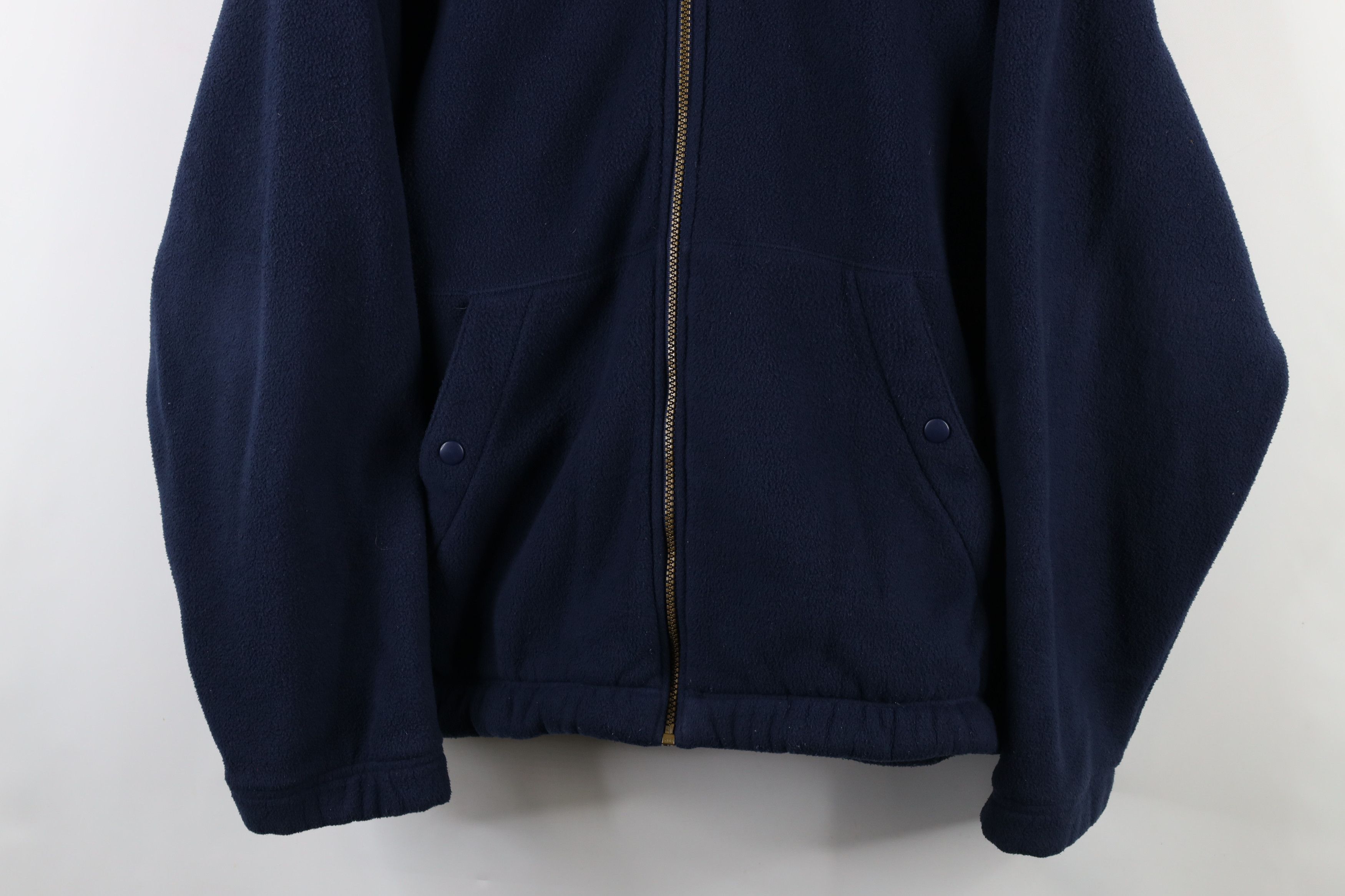 Vintage Vintage 90s Coca Cola Script Fleece Bomber Jacket Blue Size US XL / EU 56 / 4 - 3 Thumbnail