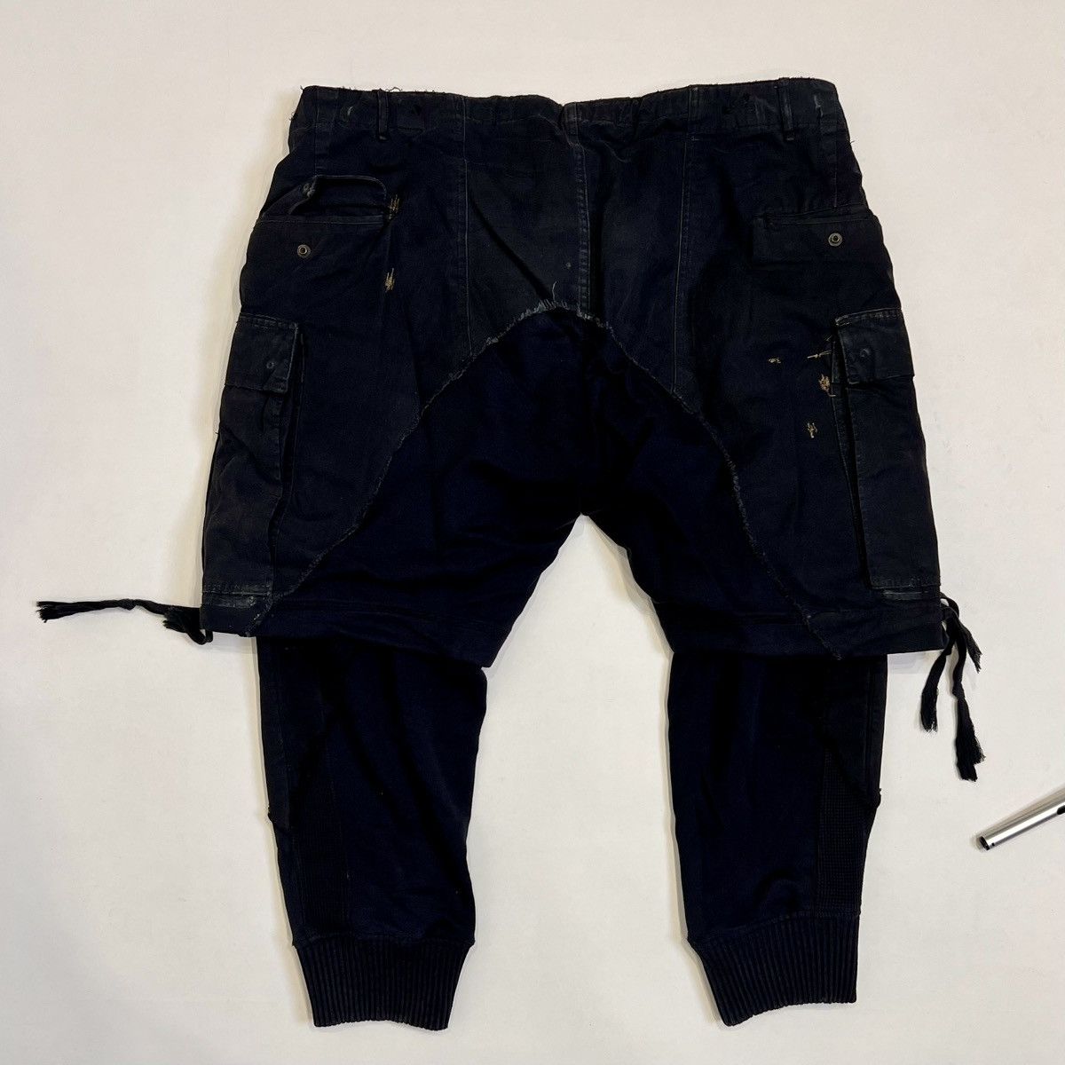 Greg Lauren Black cargo pants with tracksuits Size US 38 / EU 54 - 2 Thumbnail