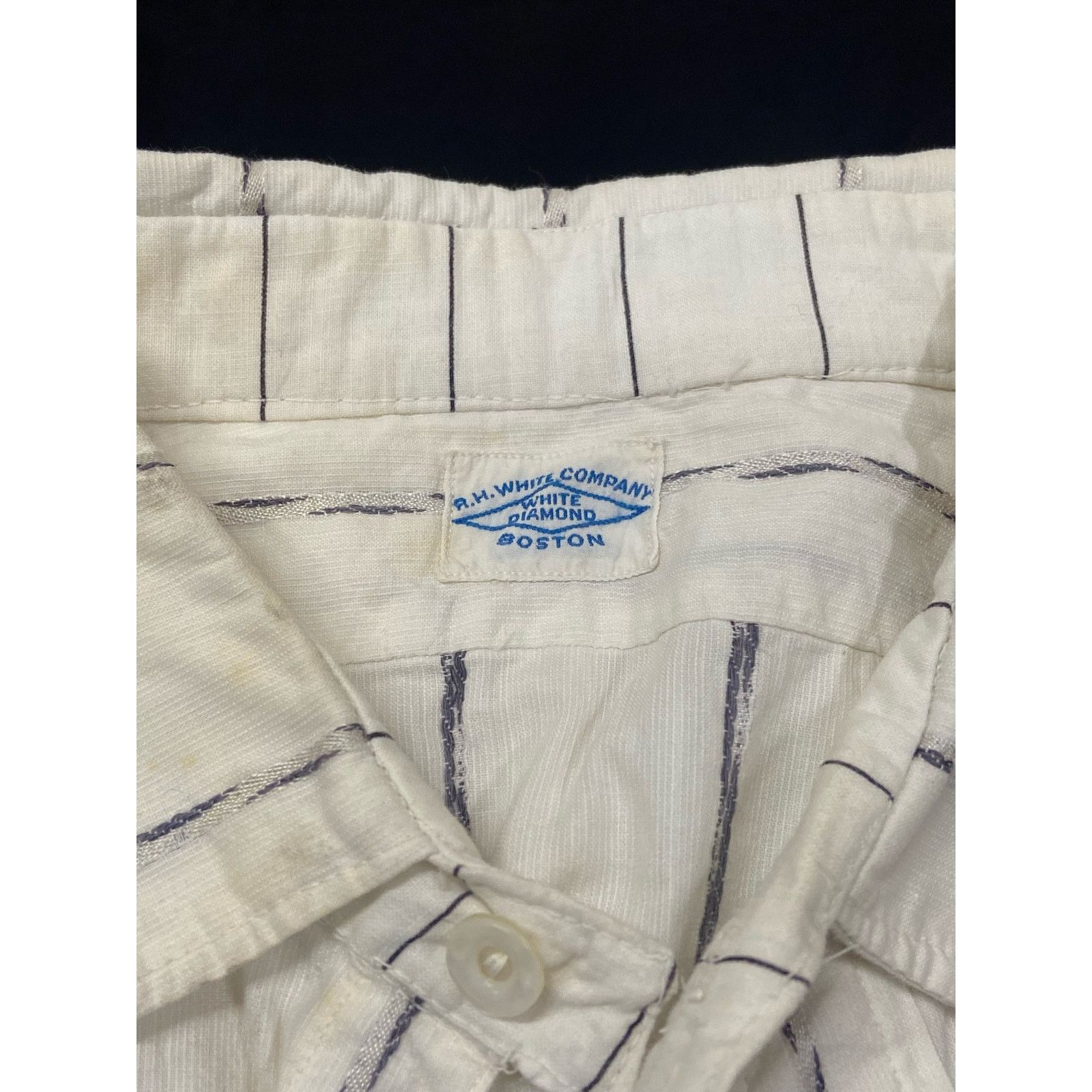 Vintage 20s 30s Vintage White Black Striped Cotton Dress Shirt Size US L / EU 52-54 / 3 - 10 Thumbnail