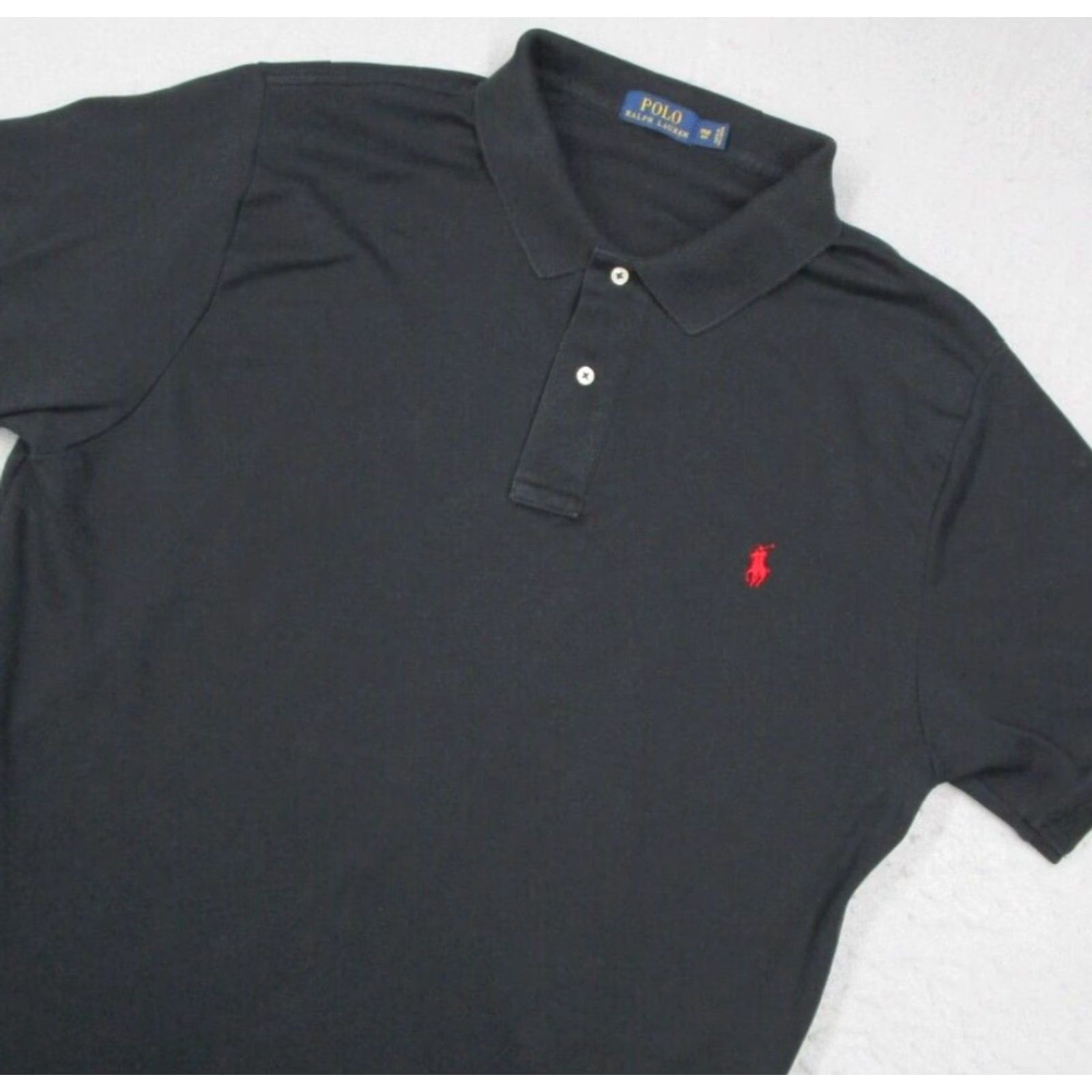 Polo Ralph Lauren Polo Ralph Lauren Shirt Mens 2XB Black Knit Short Sleeve Polo Shirt Big & Tall Adult Black Navy? Size US XXL / EU 58 / 5 - 2 Thumbnail