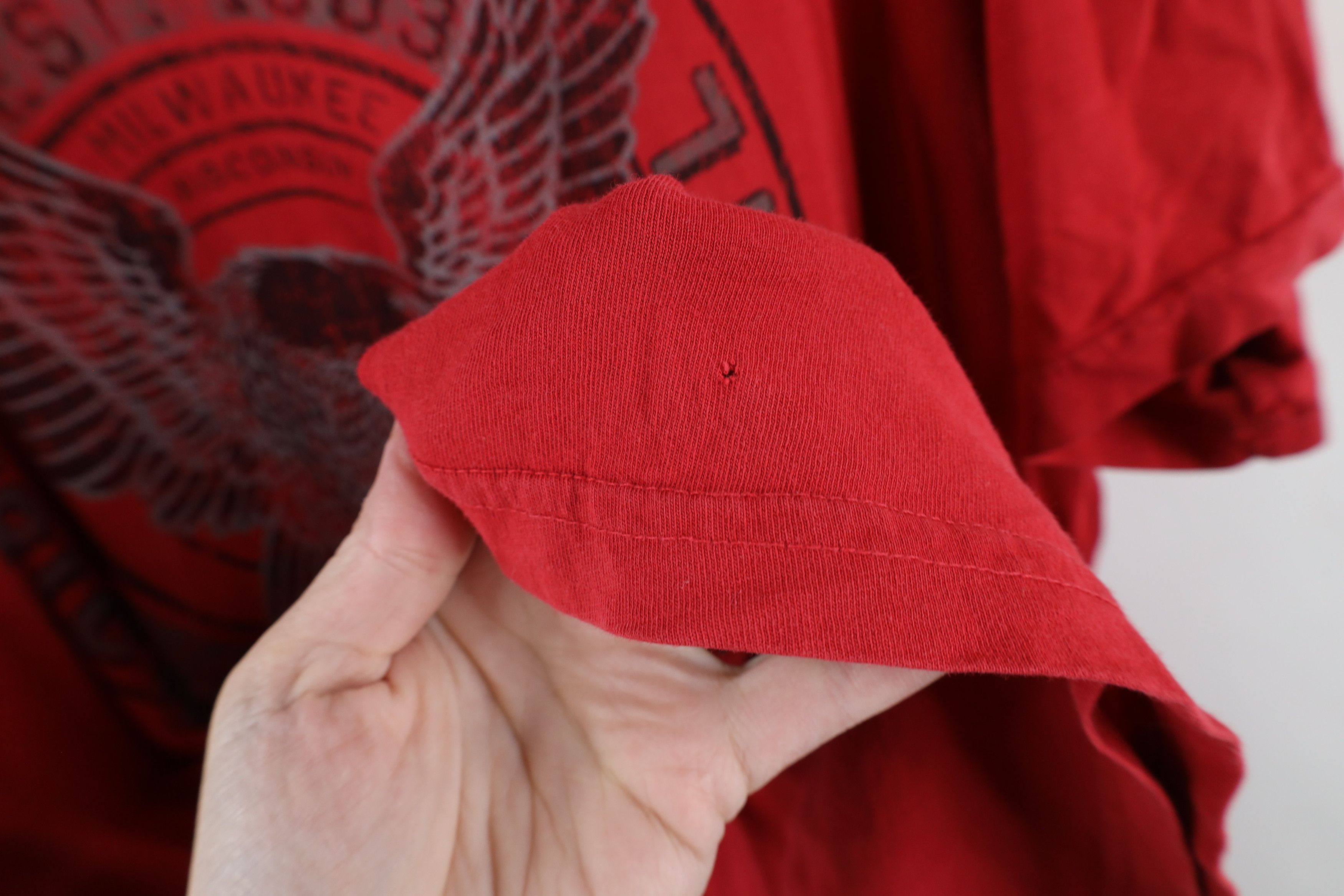 Harley Davidson × Vintage Vintage Y2K Harley Davidson Spell Out Eagle T-Shirt Red Size US XL / EU 56 / 4 - 8 Thumbnail
