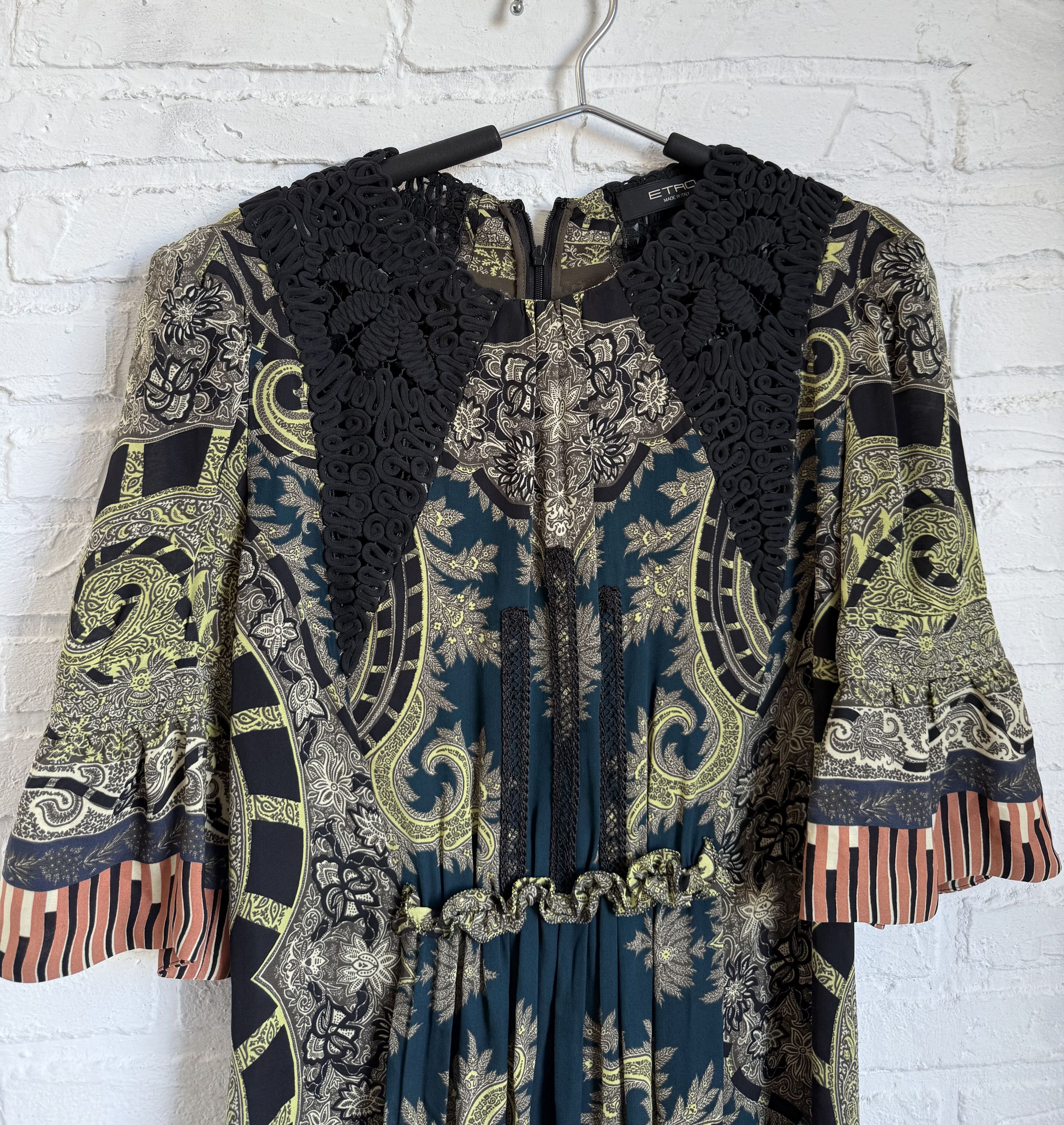 Etro ETRO Silk dress Boho Paisley Print Size M / US 6-8 / IT 42-44 - 3 Thumbnail