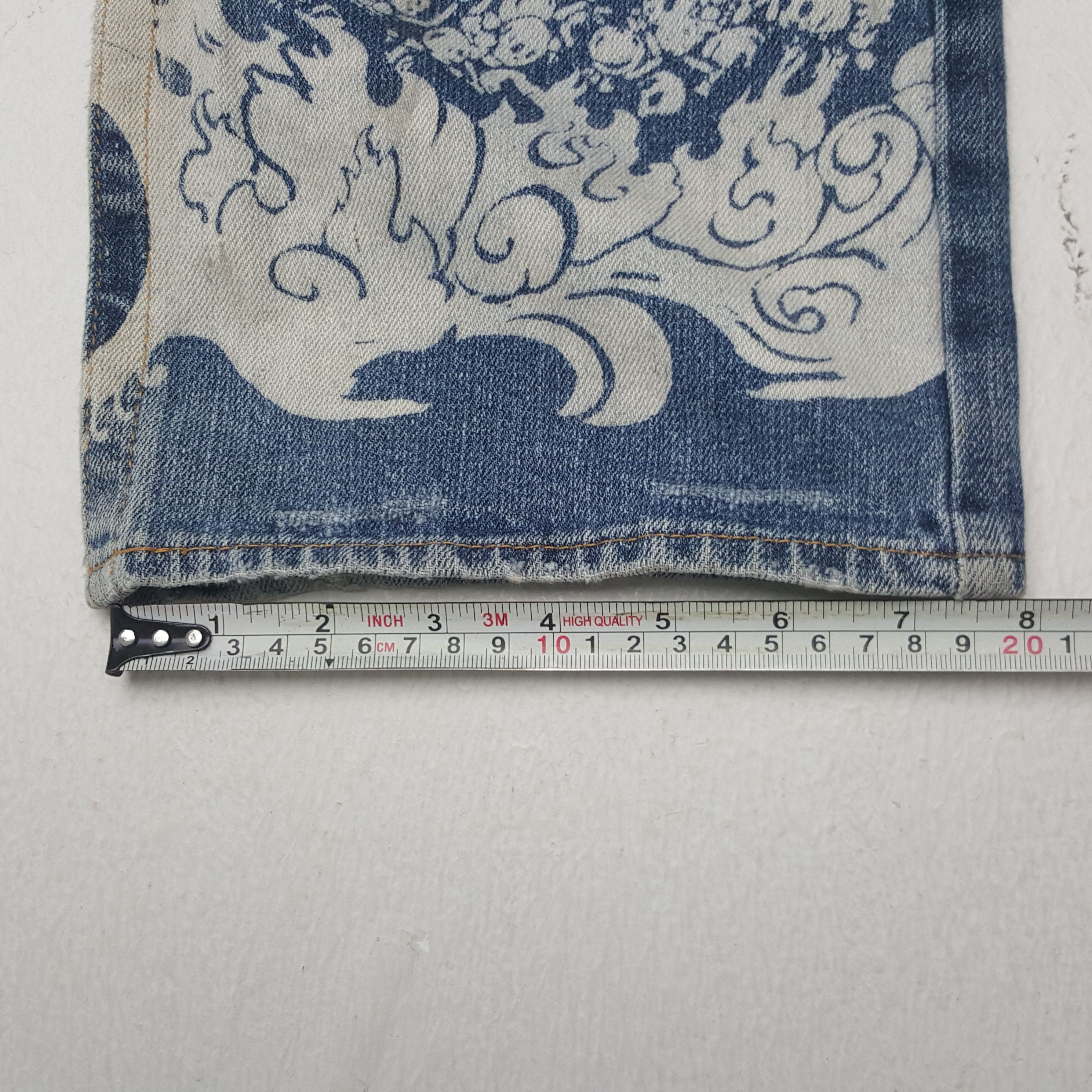 Japanese Brand × Vintage Vintage Embroidery Art Japan skulls Denim Jeans Size US 36 / EU 52 - 13 Thumbnail