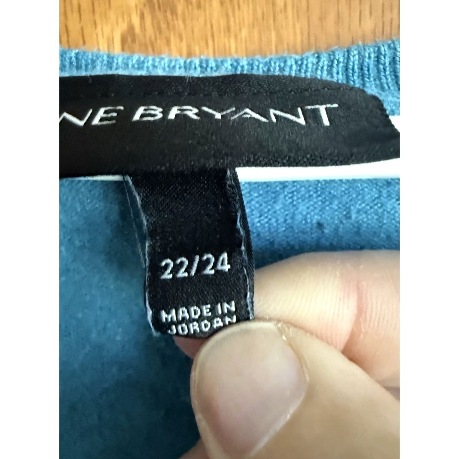 Vintage Lane Bryant Women's Plus Size 22/24 Aqua Blue Cardigan Sweater Size 3XL / US 20-22 - 3 Thumbnail