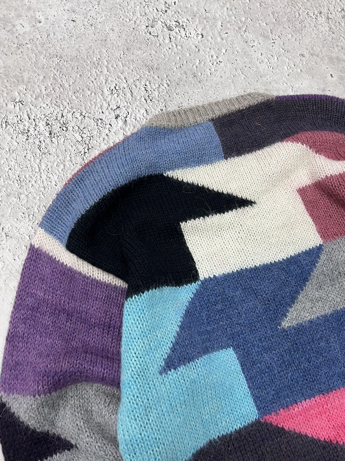 Vintage Japanese Modern Art AOP Knit Sweater VTG 80s Vaporwave Size US L / EU 52-54 / 3 - 13 Thumbnail