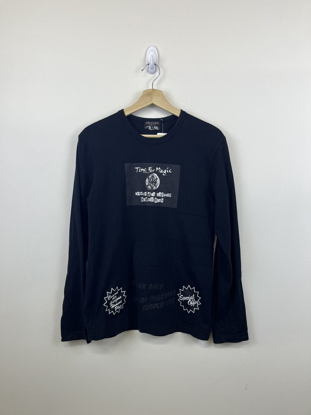 image of Cdg Cdg Cdg x Comme Des Garcons Come Des Garçons Homme 2008 Time For Magic Longsleeve in Black (Siz
