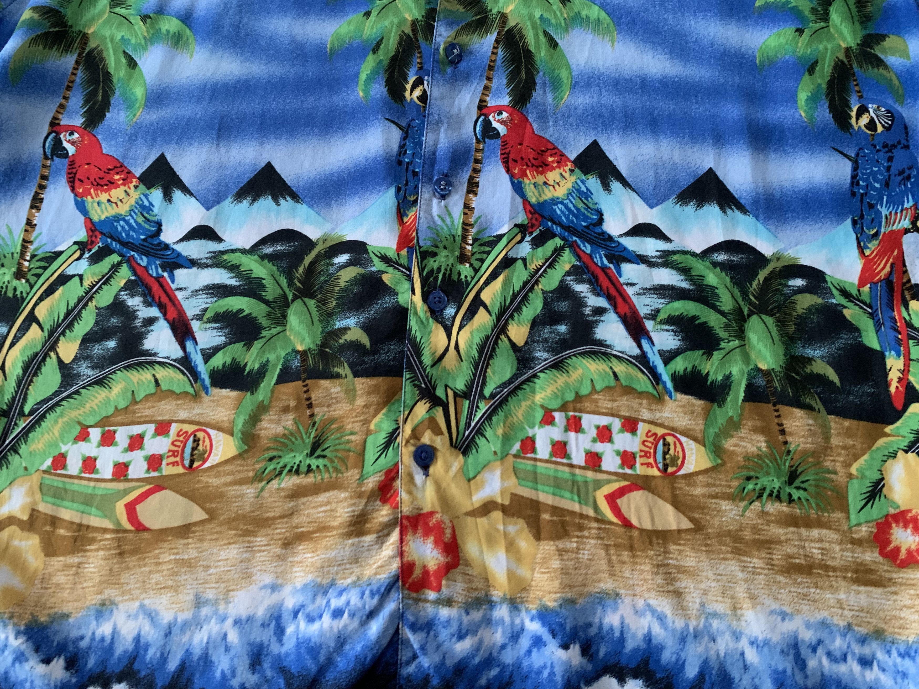 Vintage Dergi Printed Hawaiian Shirt Size US L / EU 52-54 / 3 - 5 Thumbnail
