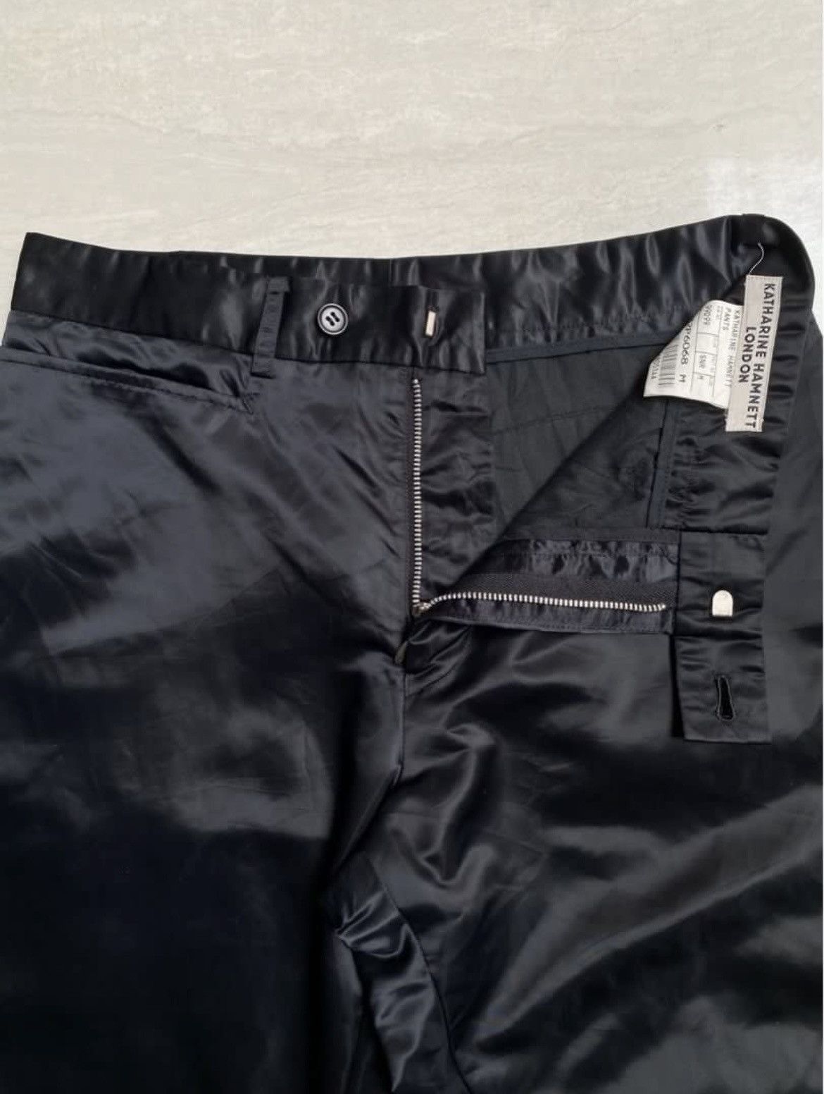 Katharine Hamnett London KATHARINE HAMNET LONDON Black Long Flare Pants Size US 28 / EU 44 - 2 Thumbnail