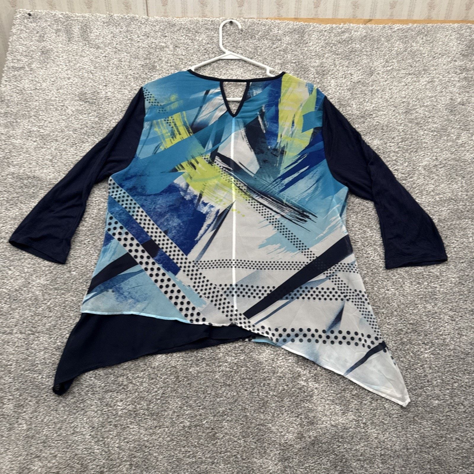 Laura Ashley Laura Ashley Blouse Womens XL Asymmetrical Chic Pop Art Size XL / US 12-14 / IT 48-50 - 4 Thumbnail