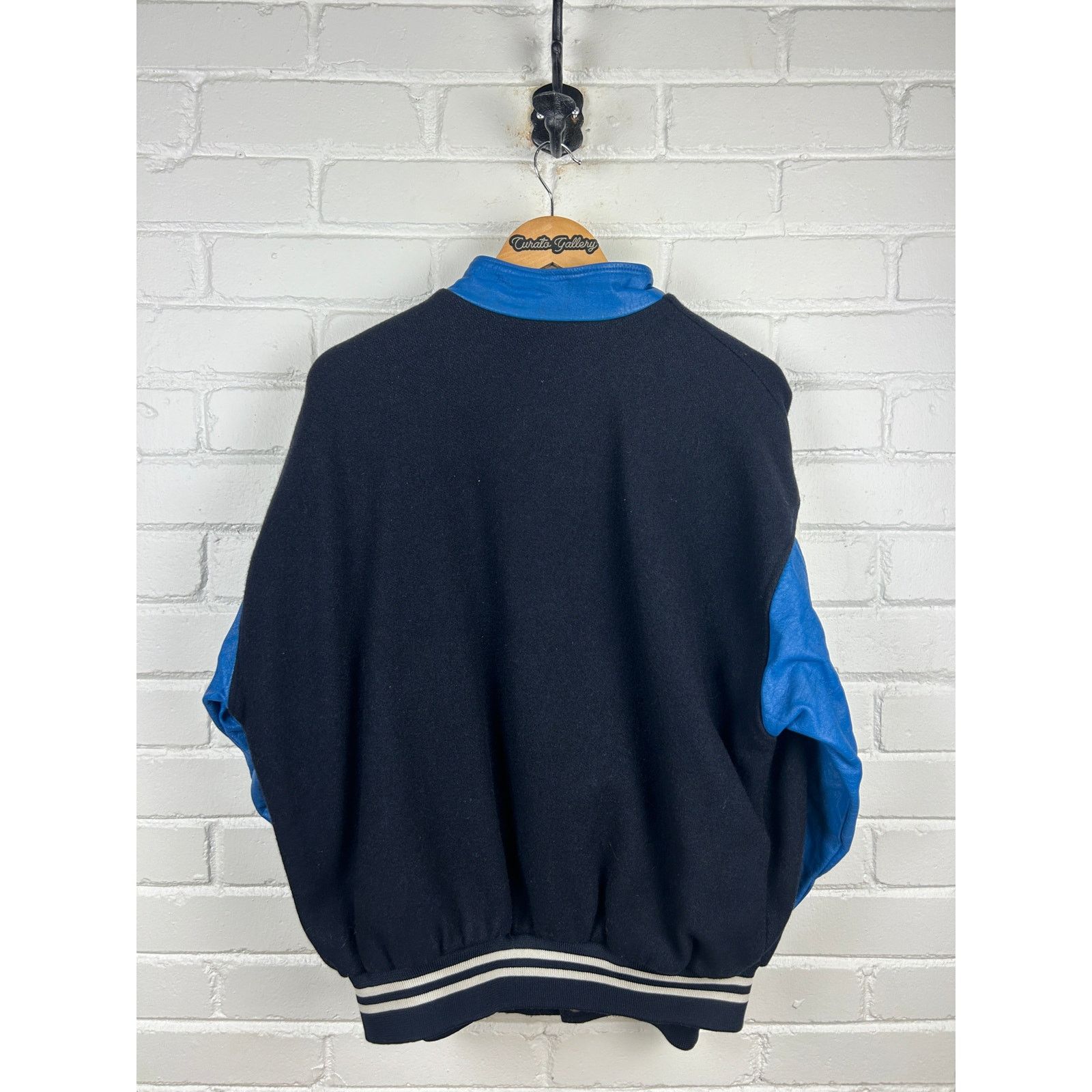 Vintage Vintage 90s Adjac Two Tone Wool Varsity Letterman Jacket L Size US L / EU 52-54 / 3 - 2 Thumbnail
