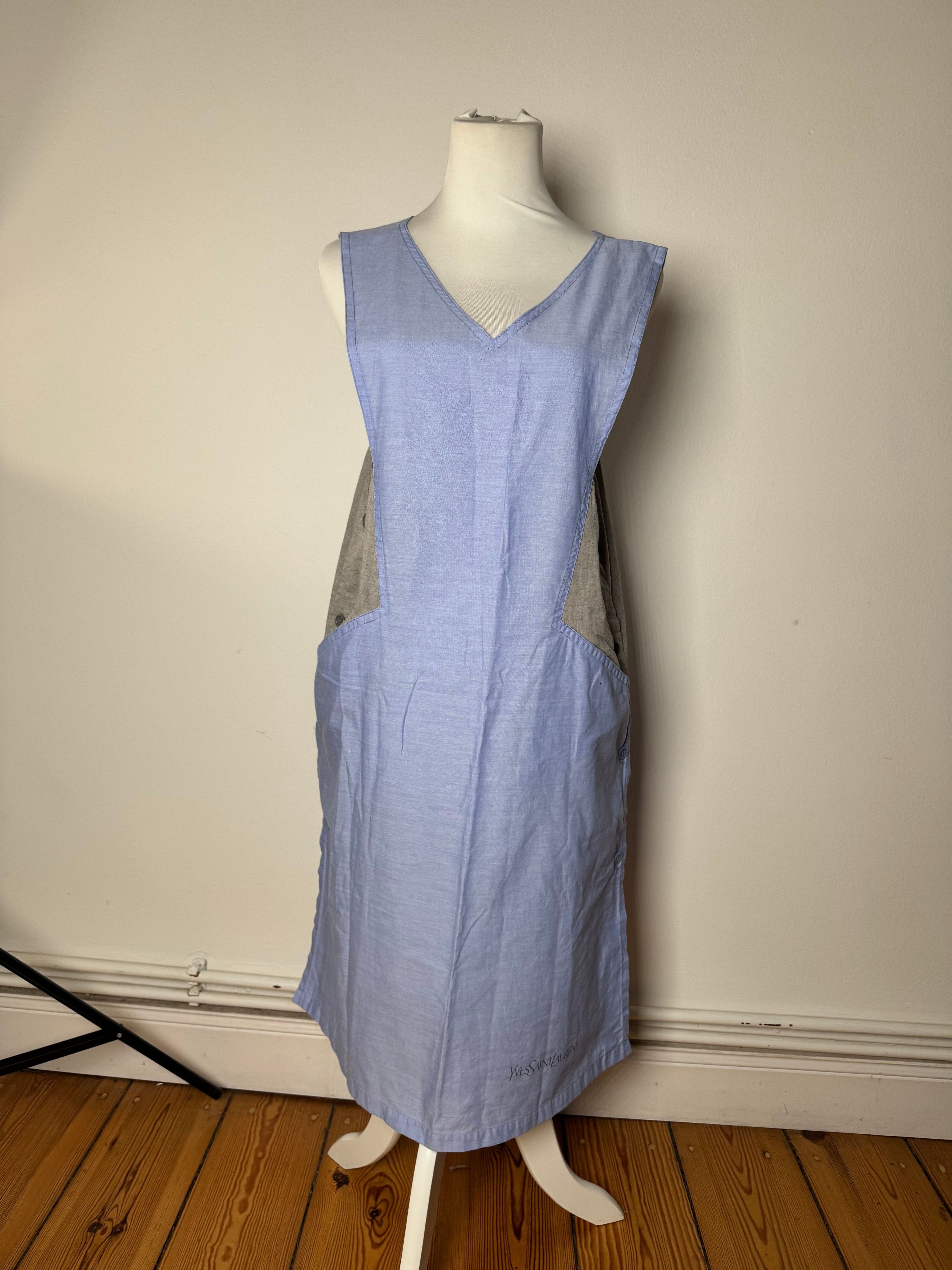 Other Vintage Yves Saint Laurent Canvas Dress Blue Grey 38/M Size M / US 6-8 / IT 42-44 - 1 Thumbnail