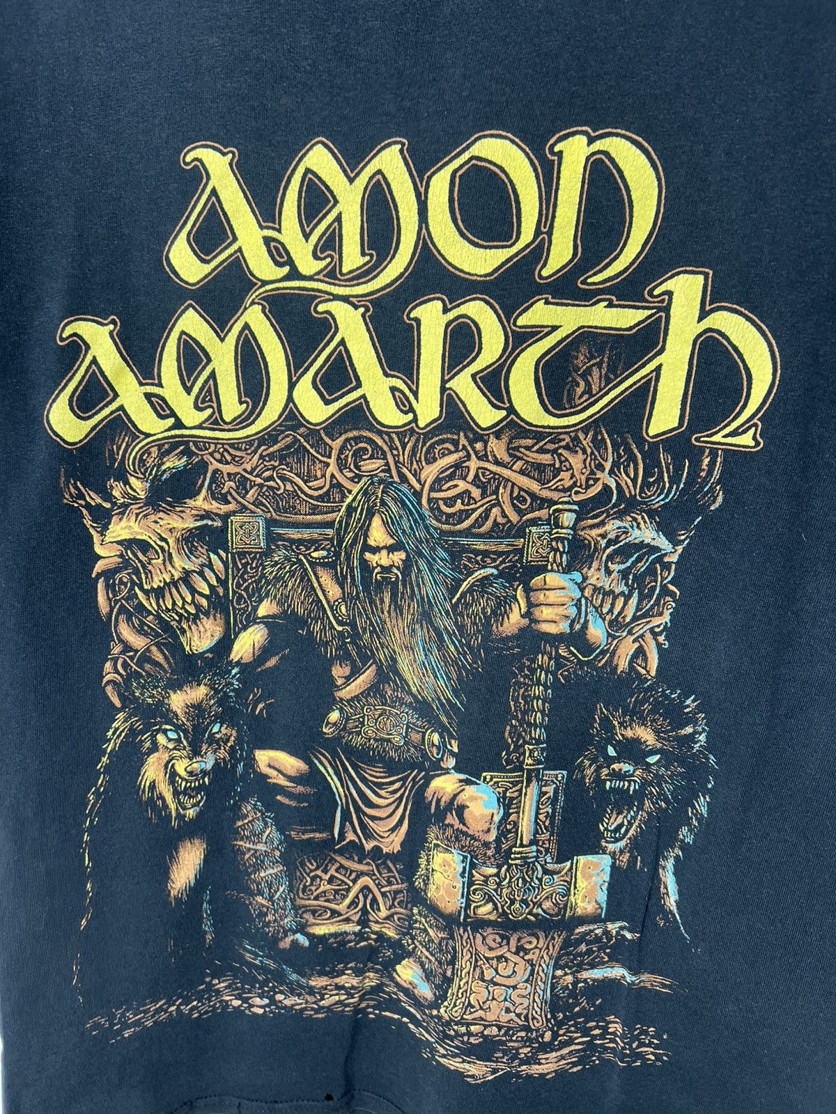 Band Tees Vintage streetwear band Amon Amarth Thor Metal Tour T-shirt Size US M / EU 48-50 / 2 - 2 Thumbnail
