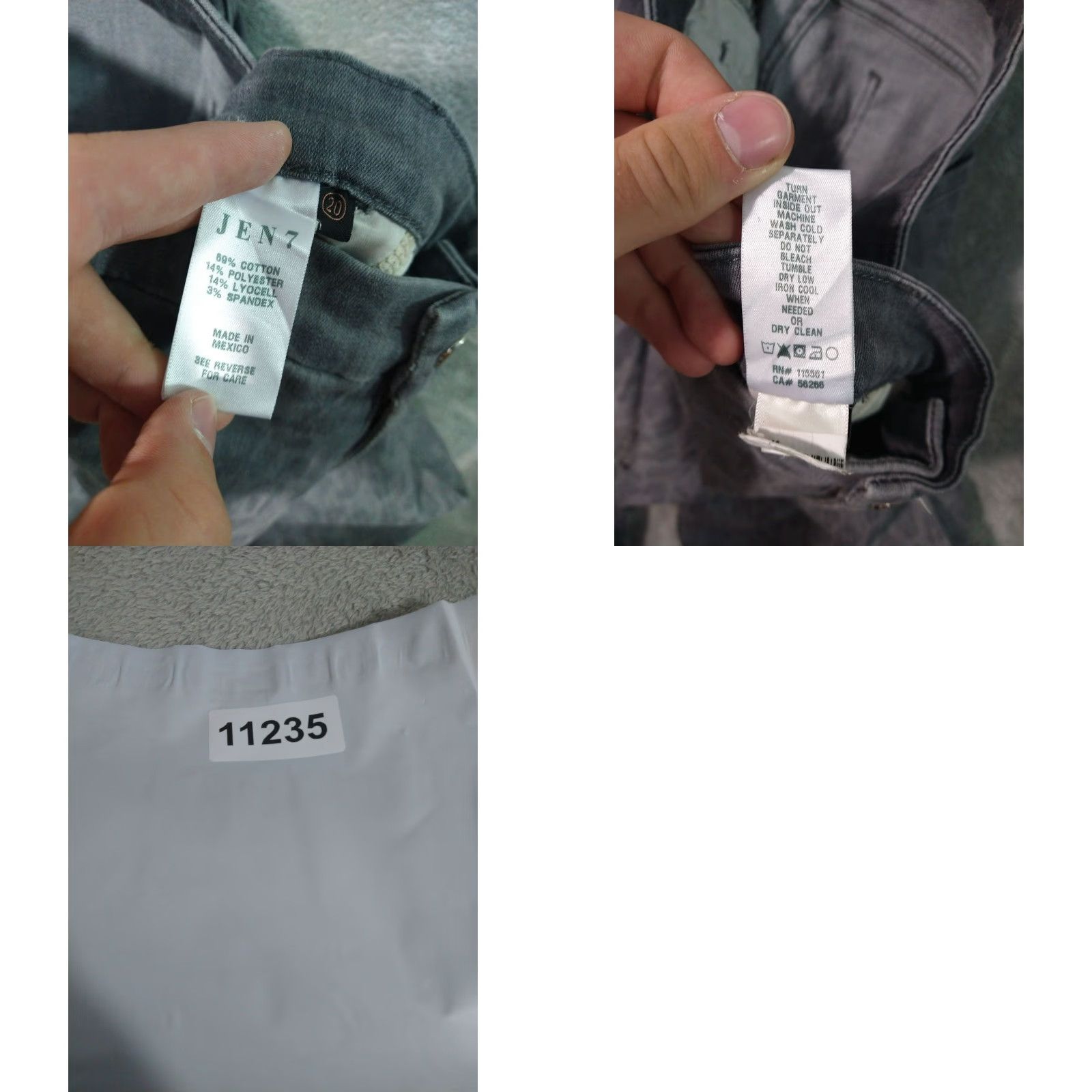 7 For All Mankind For All Mankind Jeans Womens 20 Gray Leopard Denim Ankle Skinny High Rise Jen7 Size 42" / US 20 - 8 Thumbnail
