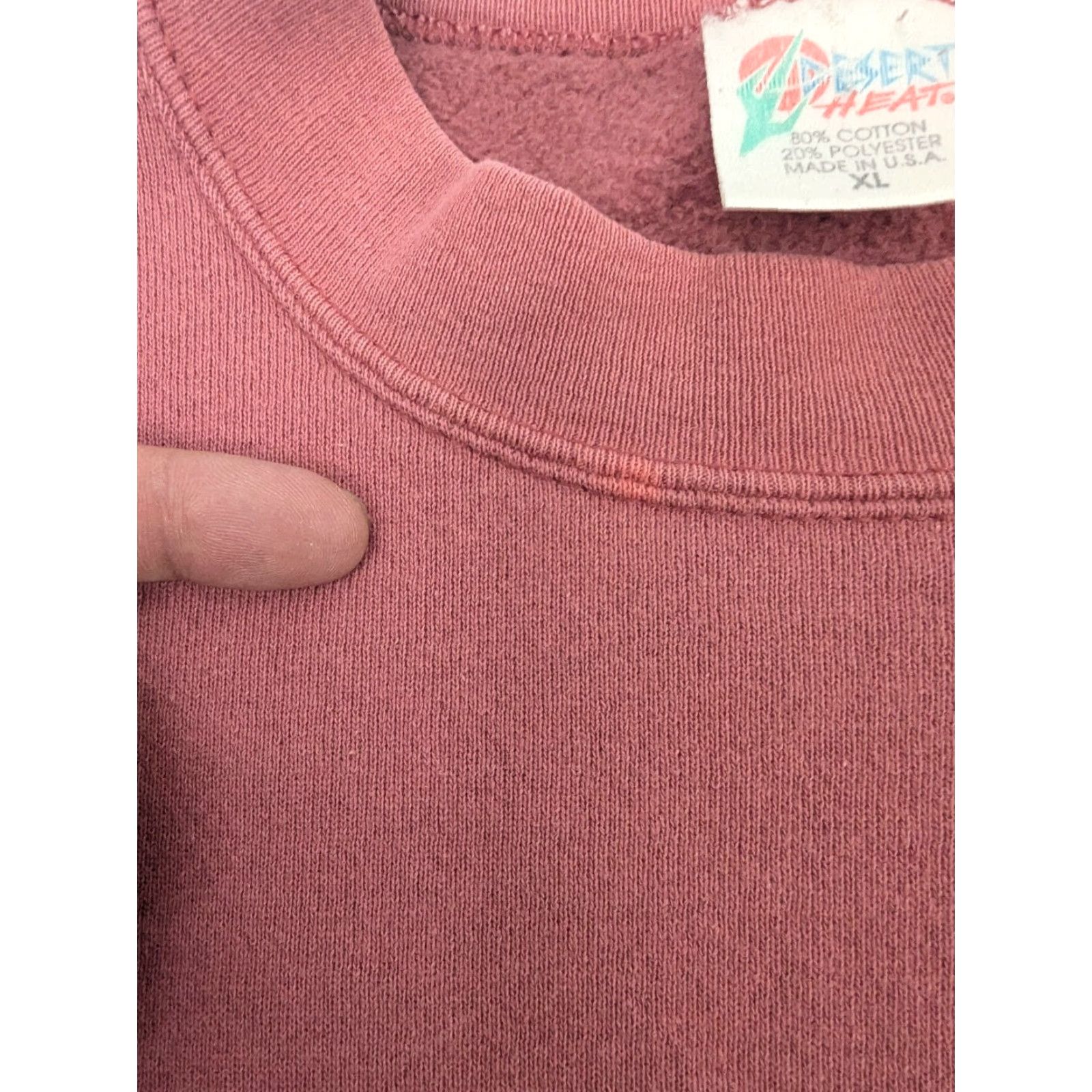 Vintage VINTAGE Desert Heat Sweatshirt Men's XL Pink 90s Heavyweight Fleece City Graphic Print Size US XL / EU 56 / 4 - 5 Thumbnail