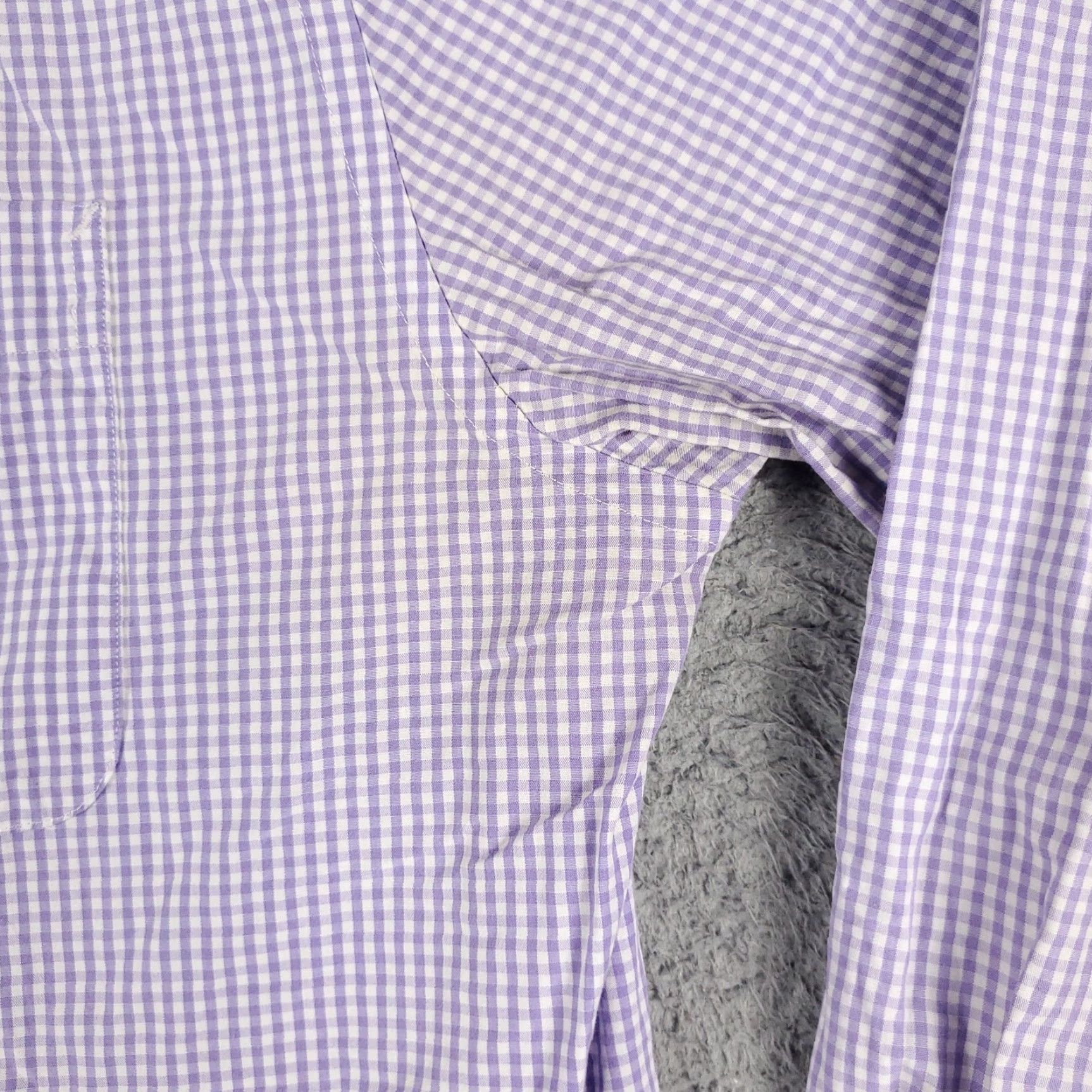 Tommy Hilfiger Tommy Hilfiger Dress Shirt Mens 17 Purple Check Long Sleeve Button-Down Regular Fit Size 46R - 4 Thumbnail