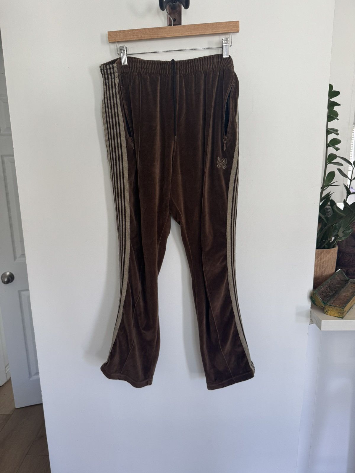 Needles - Narrow Track Pants - Velour | HBX - Globally