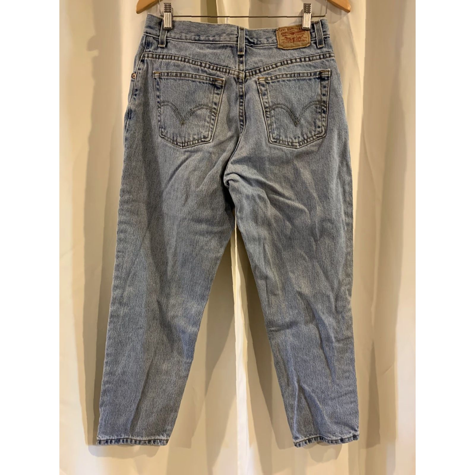 Levi's Levi's 550 Relaxed Fit Tapered Leg Jeans Women 12 Denim Blue 100% Cotton 5-Pocket Zipper Button Logo Belt Loops Size 34" / US 12 / IT 48 - 3 Thumbnail