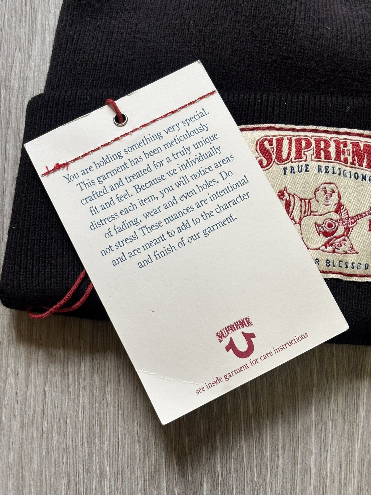 Supreme × True Religion Supreme True Religion Black Beanie FW25 Size ONE SIZE - 5 Thumbnail