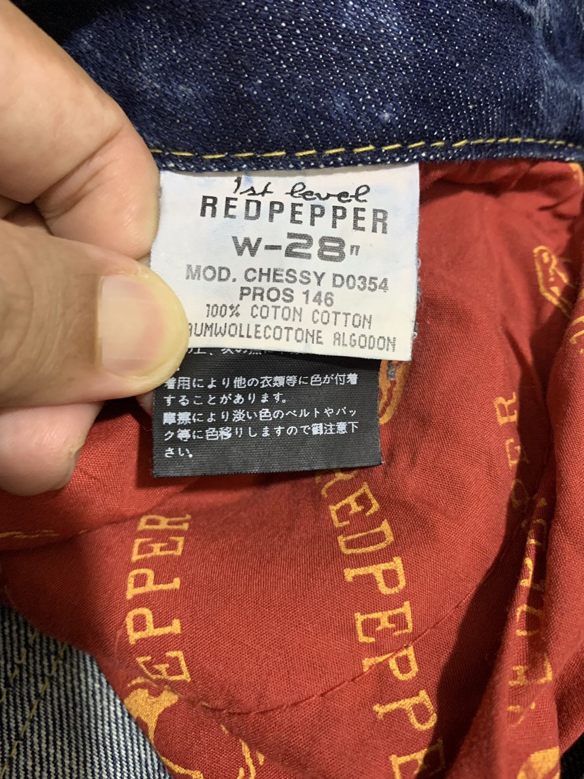 Japanese Brand Red Pepper denim pant red indian design distressed Size 31" - 11 Thumbnail