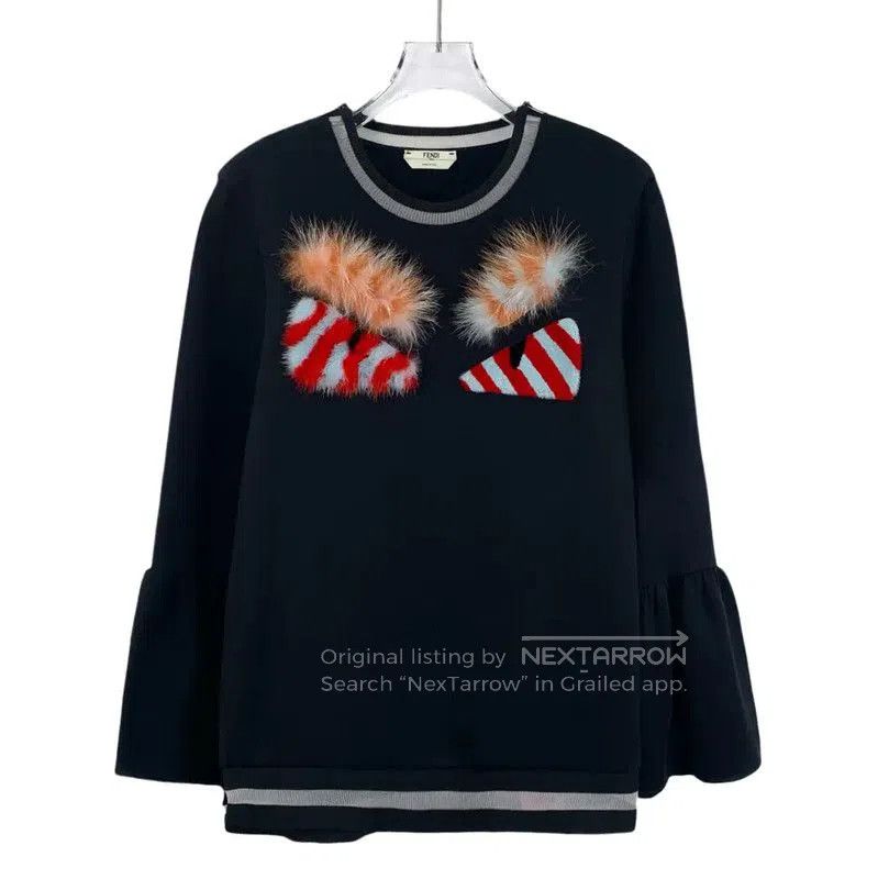 Fendi Black Women's Sweatshirt with Unique Design .