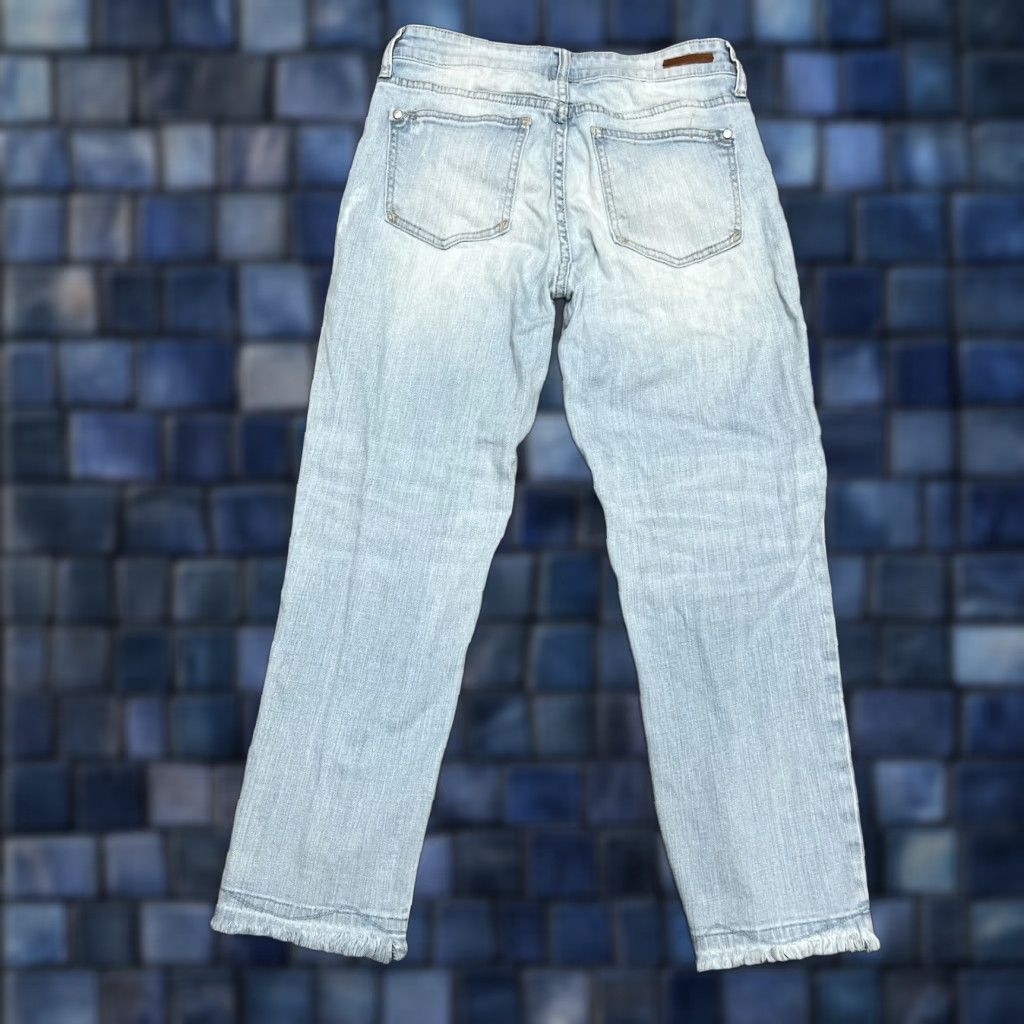 Anthropologie VINTAGE Anthropologie Jeans Womens 27x26 Pilcro & Letterpress Hyphen Patched Distressed Jeans Regular Blue 90s Womens Size 27" / US 4 / IT 40 - 1 Thumbnail