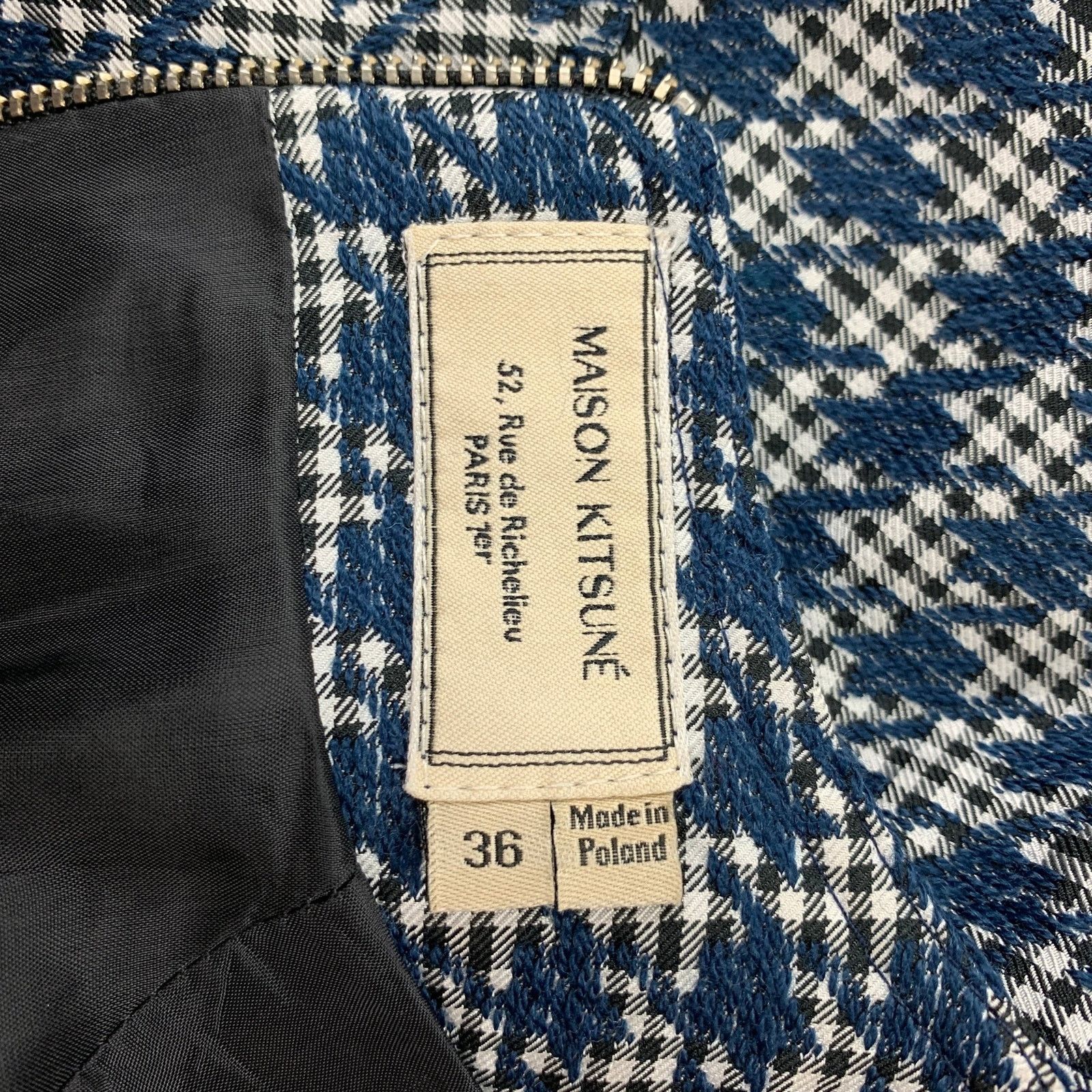 Maison Kitsune Size 4 Blue Gingham Polyester Blend Sleeveless Dress Size S / US 4 / IT 40 - 6 Thumbnail