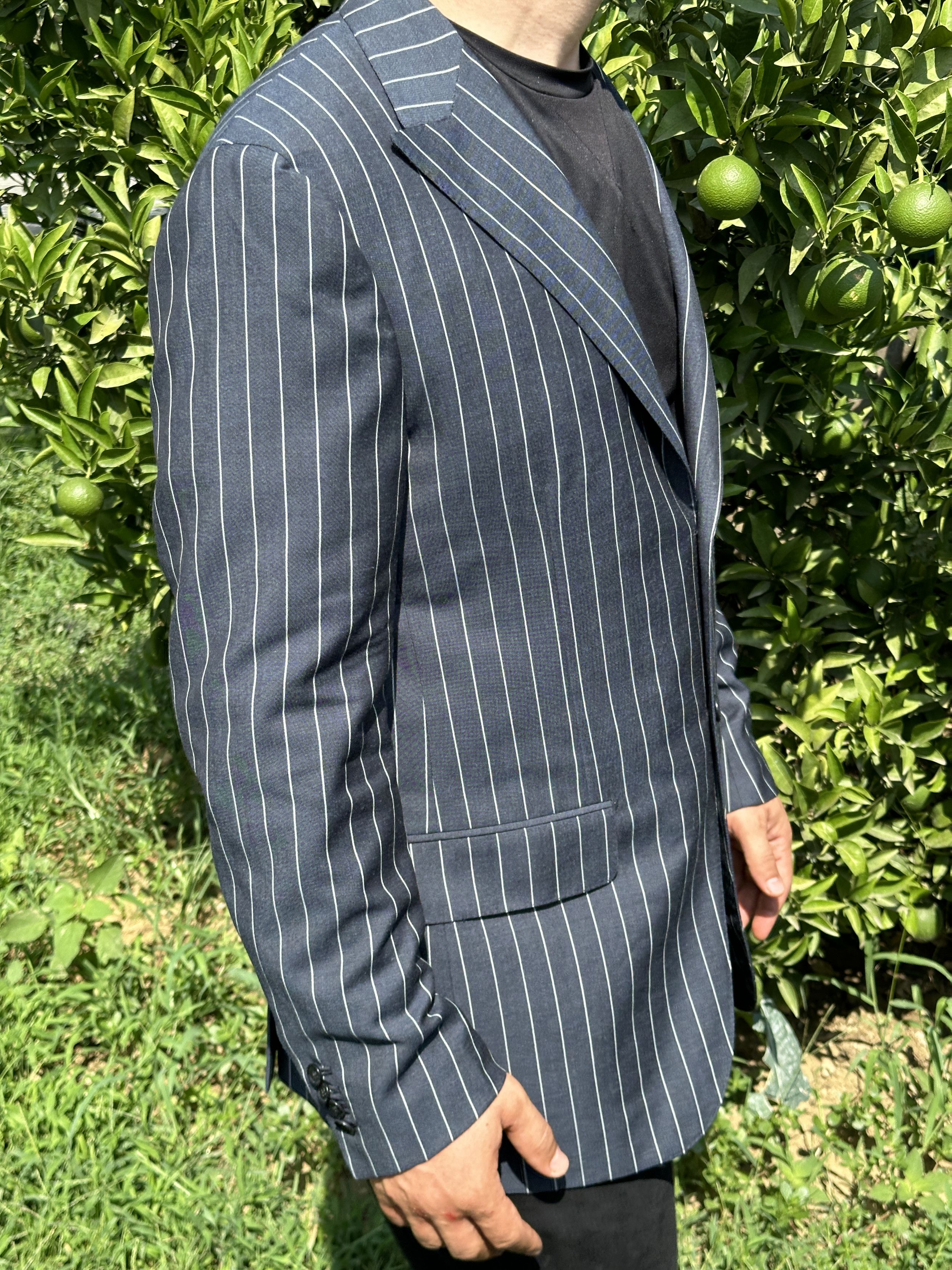 Isaia Isaia Napoli Royal Blazer Suit Formal Striped Jacket Size 52 Size 52R - 12 Thumbnail