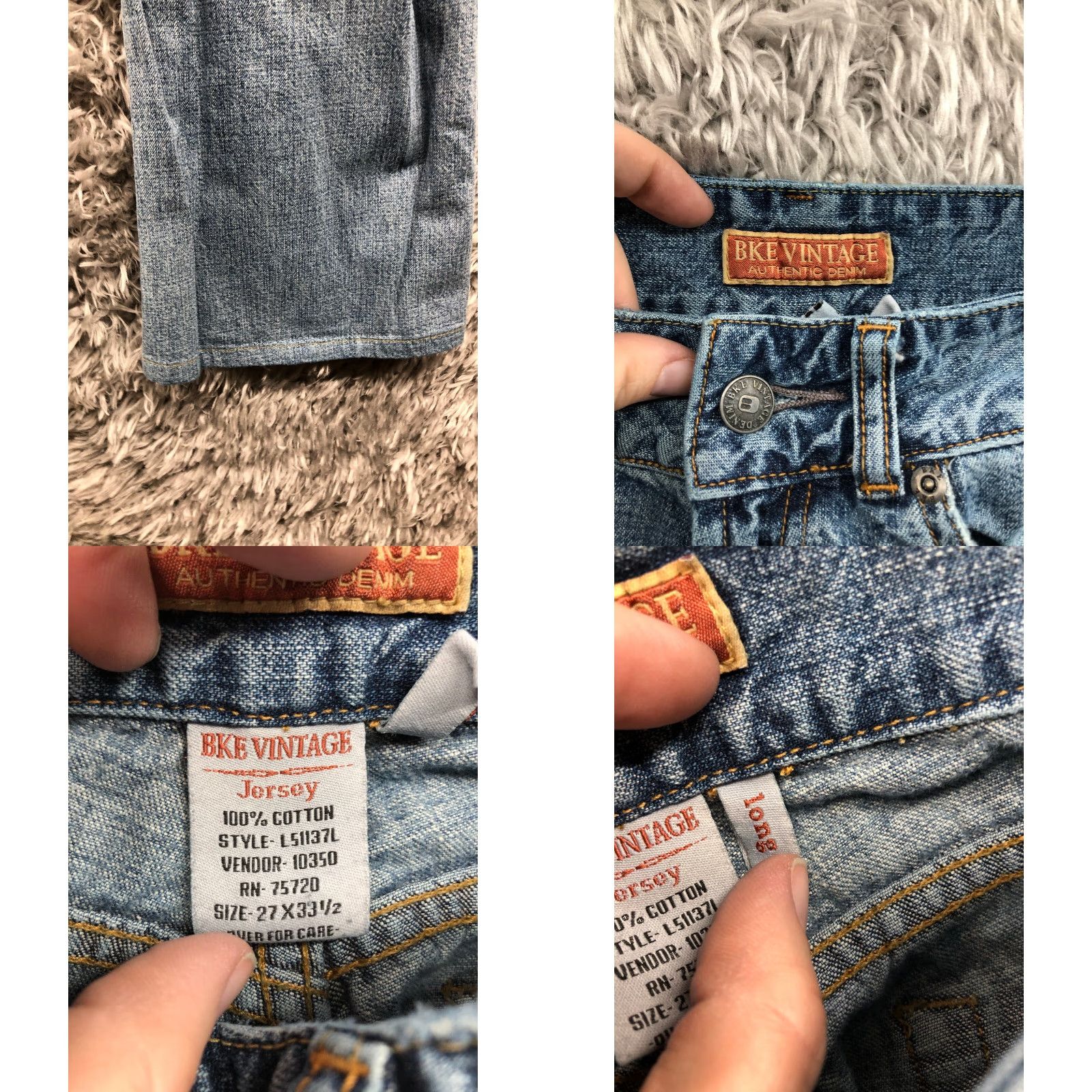 BKE BKE Vintage Jeans Size 27x33 Womens Mid Rise Dark Wash Blue Denim Bootcut Jeans Size 27" / US 4 / IT 40 - 8 Thumbnail
