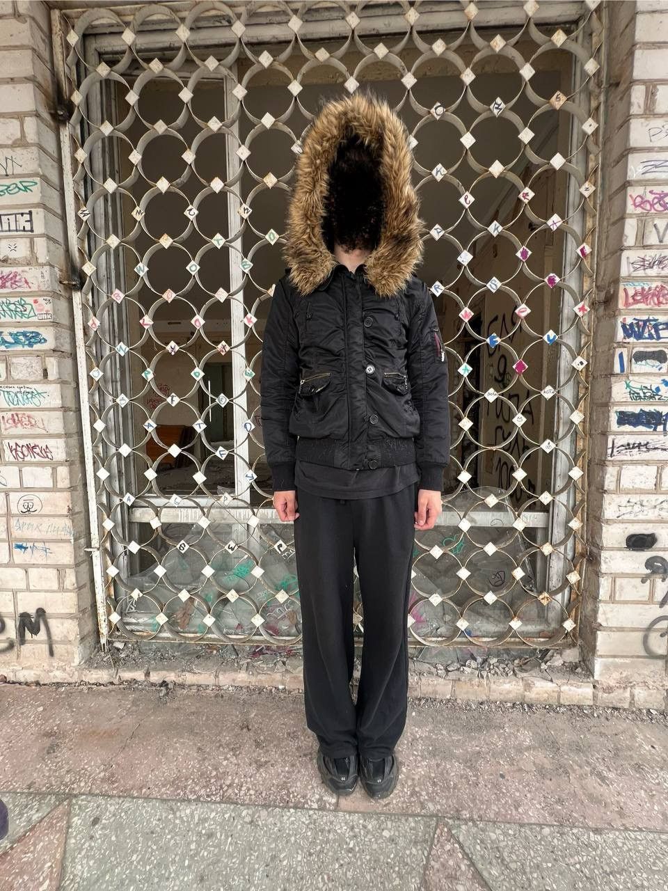 Japanese Brand × Vintage Vintage Y2K XOXO Bomber Fuzzy Fur Opiuk Owens Style Bomber Size US S / EU 44-46 / 1 - 1 Thumbnail