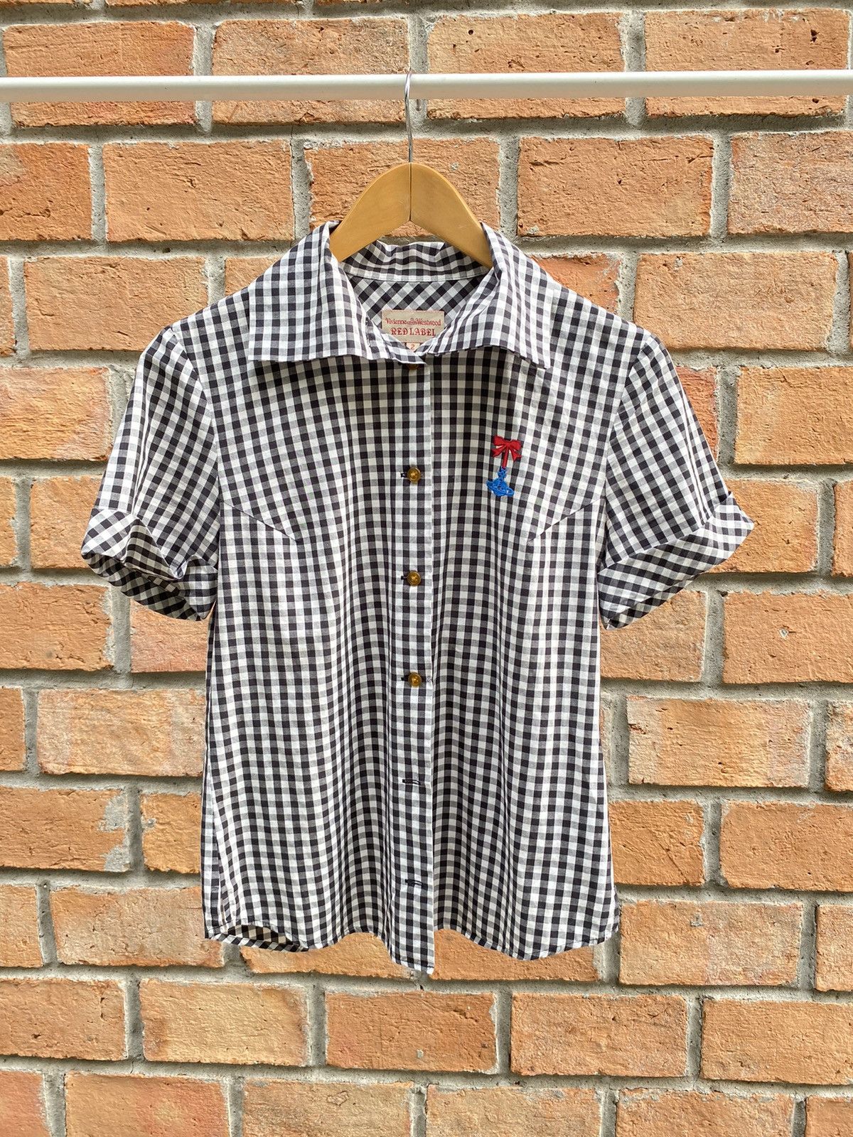 Vivienne Westwood Vivienne Westwood RED LABEL Gingham Embroidered Shirt Size XS / US 0-2 / IT 36-38 - 15 Thumbnail