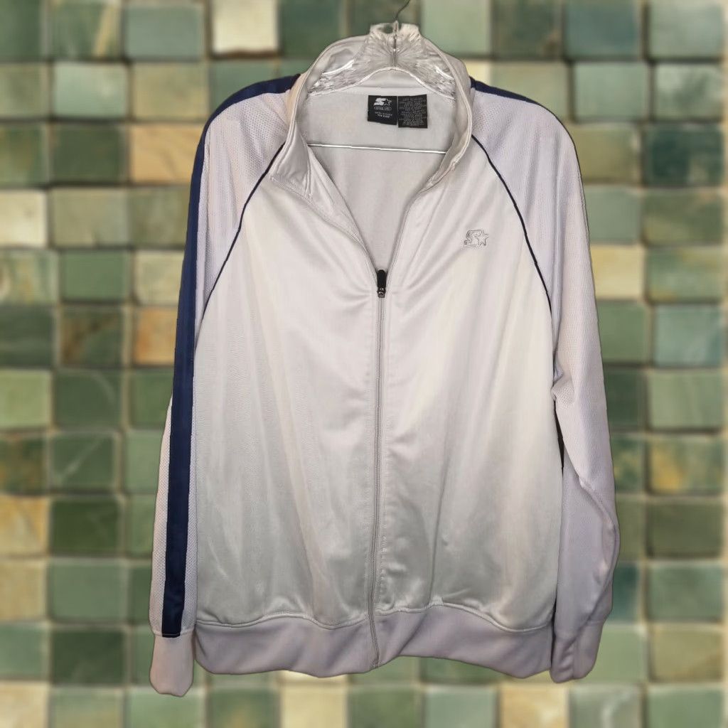 Starter Starter Track Jacket Mens XL Full Zip Gray Long Sleeve Size US XL / EU 56 / 4 - 1 Thumbnail