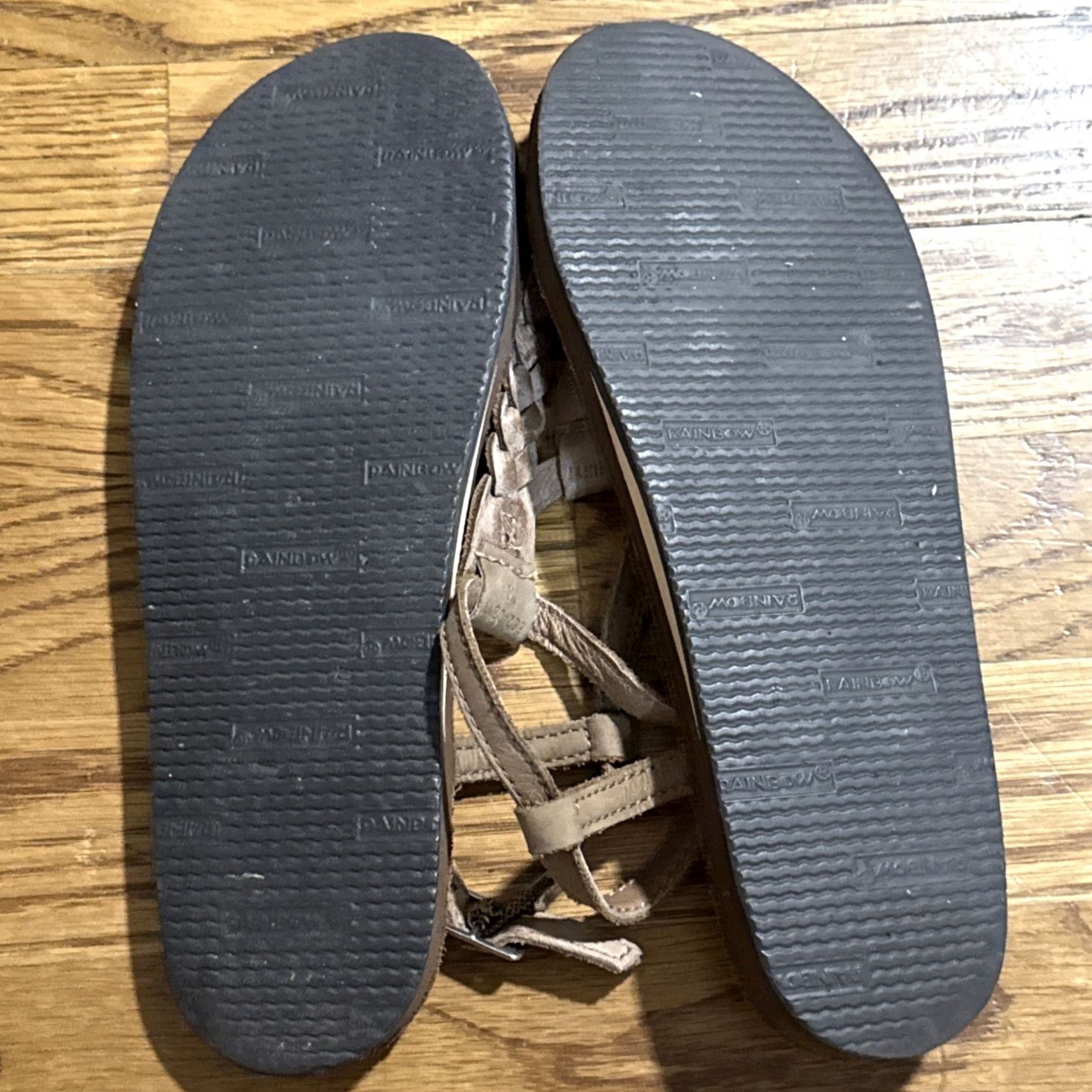 Rainbow Rainbow Sandals T-Street Women Size M 6.5-7.5 Leather Comfort Braided Thong Size US 5 / IT 35 - 6 Thumbnail