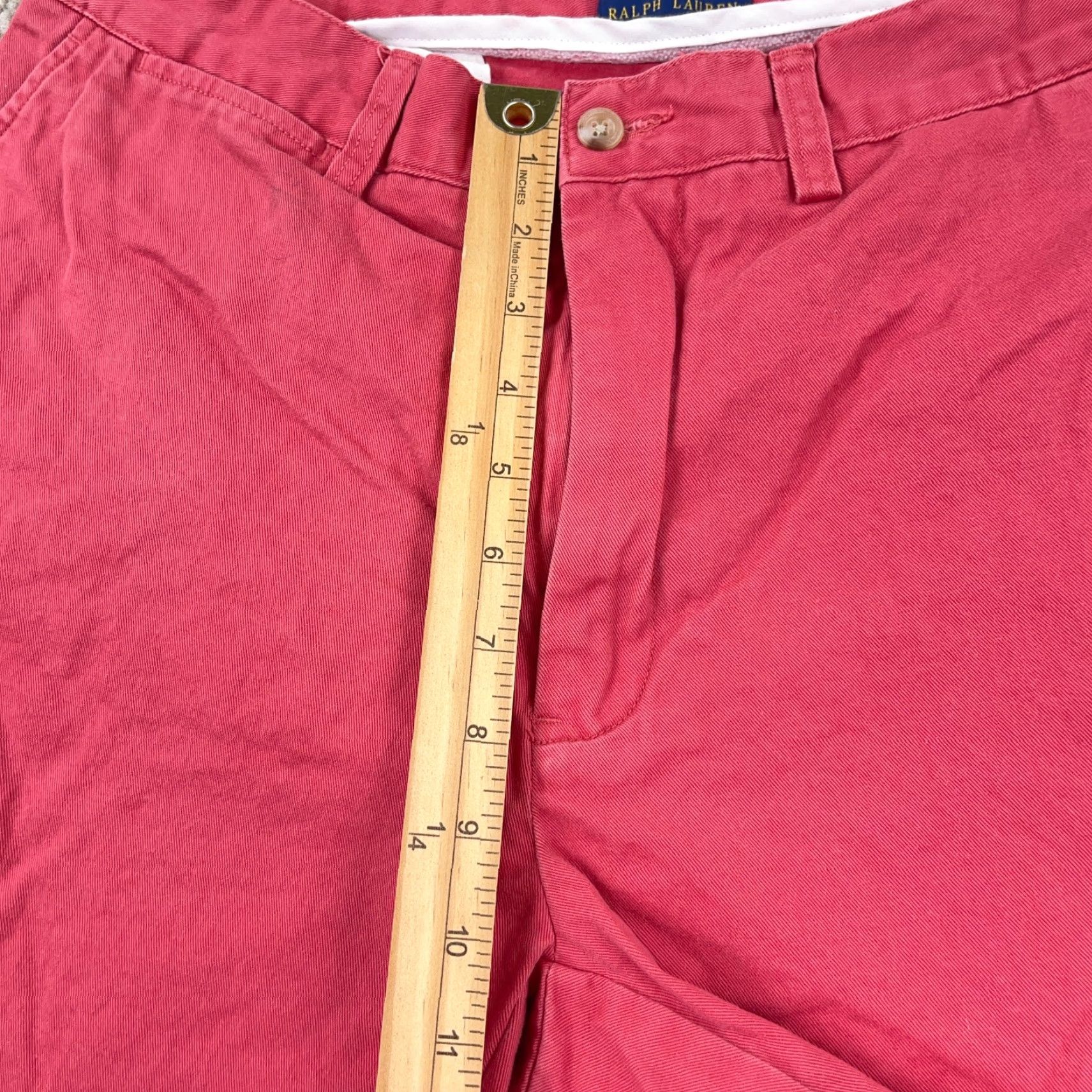 Polo Ralph Lauren Polo Ralph Lauren Chino Shorts Men 33 Pink Twill Golf Preppy Solid Adult Size US XS / EU 42 / 0 - 7 Thumbnail