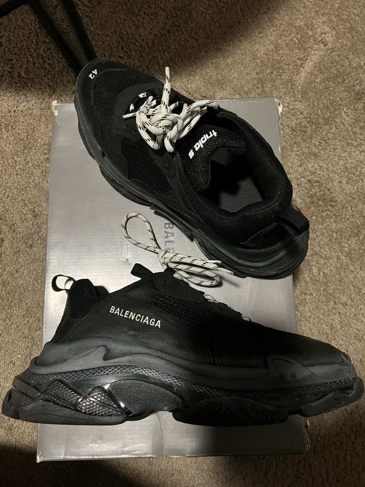 Balenciaga Balenciaga Triple S black/clear sole Size US 9 / EU 42 - 6 Thumbnail