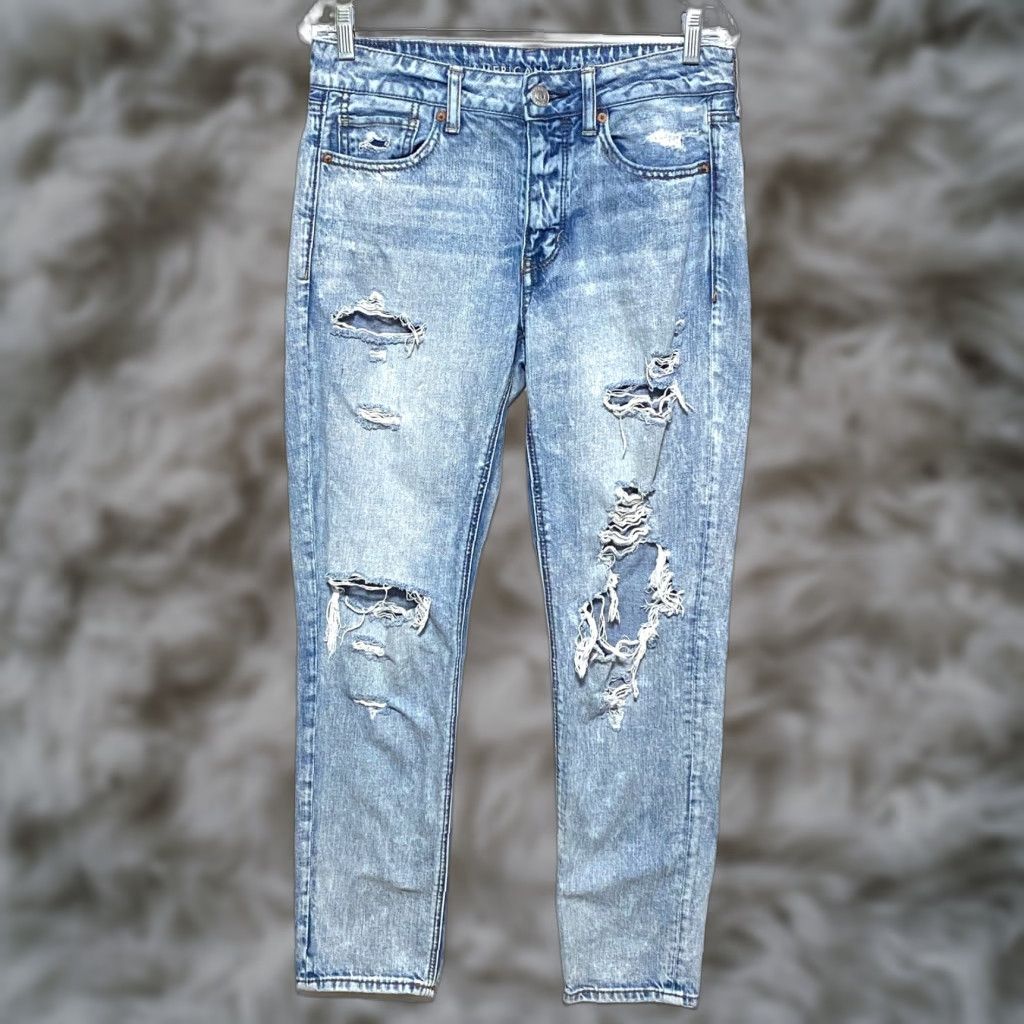 American Eagle Outfitters VINTAGE American Eagle Tomgirl Button Fly Jeans Womens 6 Ripped Distressed Grunge Y2K Jeans Womens 6 Grunge Punk Distressed Jeans Mens? Size 30" / US 8 / IT 44 - 1 Thumbnail