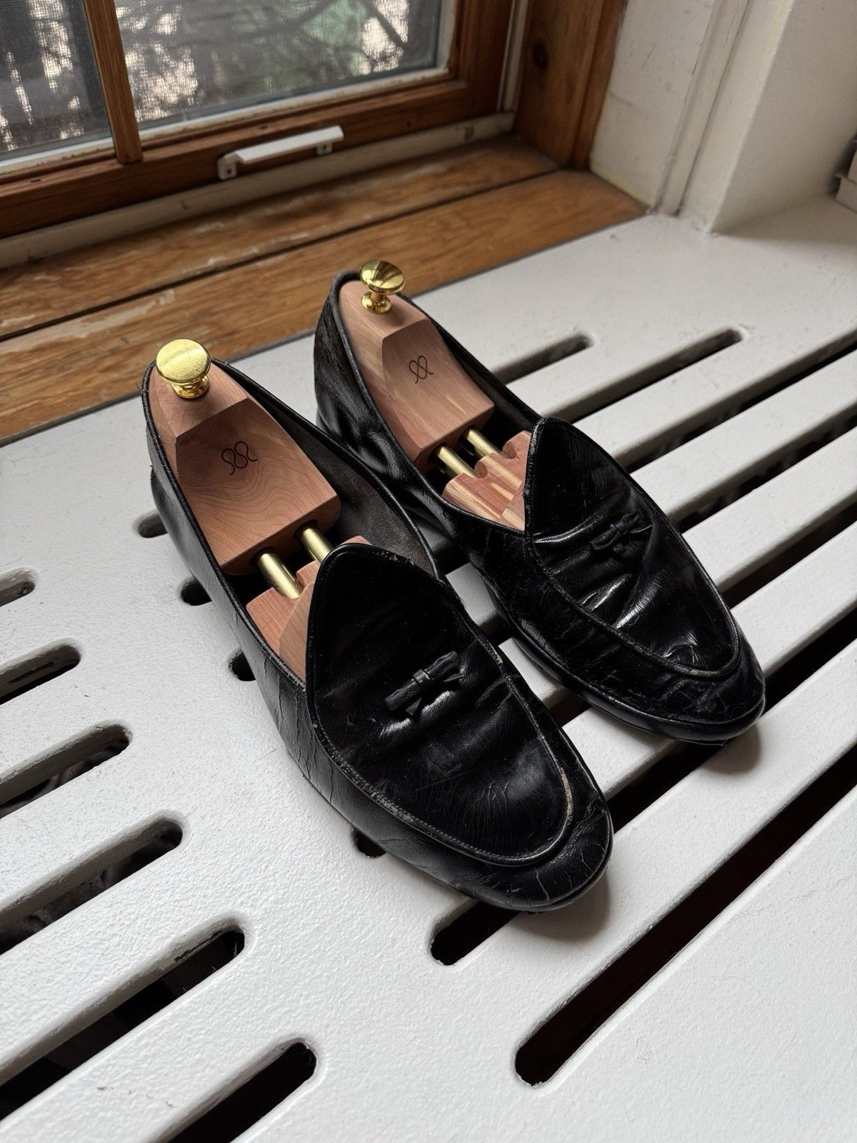 Belgian Shoes Belgian Shoes Mr. Casual Black Patent Evening Loafers 9.5 W Size US 9.5 / EU 42-43 - 1 Thumbnail