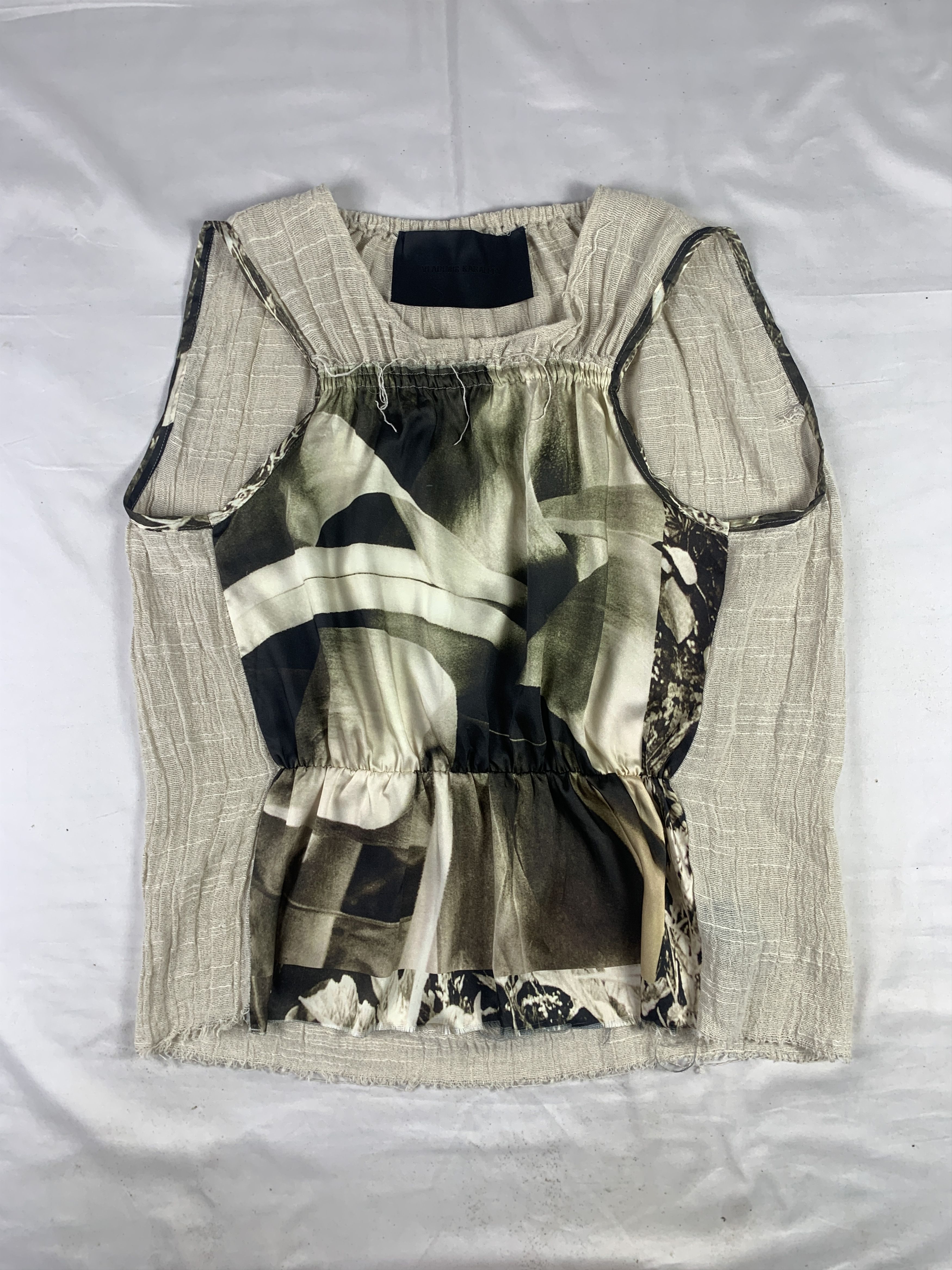 Japanese Brand Vladimir Karaleev Multifabric Sleeveless Blouse (M) Size M / US 6-8 / IT 42-44 - 1 Thumbnail