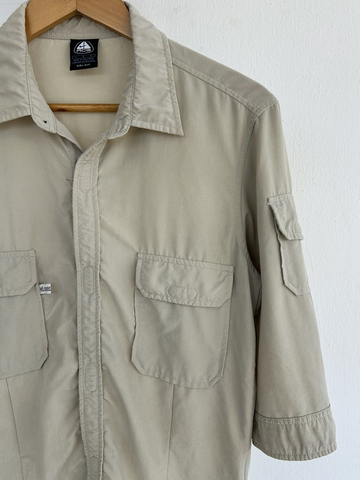 Nike ACG Nike ACG Double Pocket Button Up Beige Size L / US 10 / IT 46 - 4 Thumbnail