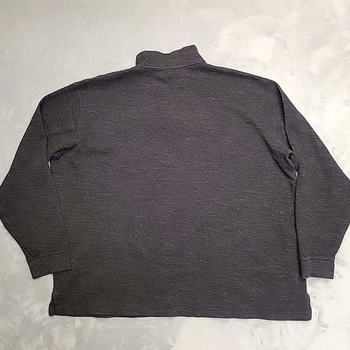 Polo Ralph Lauren Polo Ralph Lauren Sweater Mens 2XLT Charcoal Estate Rib 1/4 Zip Pullover Casual Knit Cotton Mock Neck Long Sleeve Logo Zipper Embroidered Size US XXL / EU 58 / 5 - 6 Thumbnail