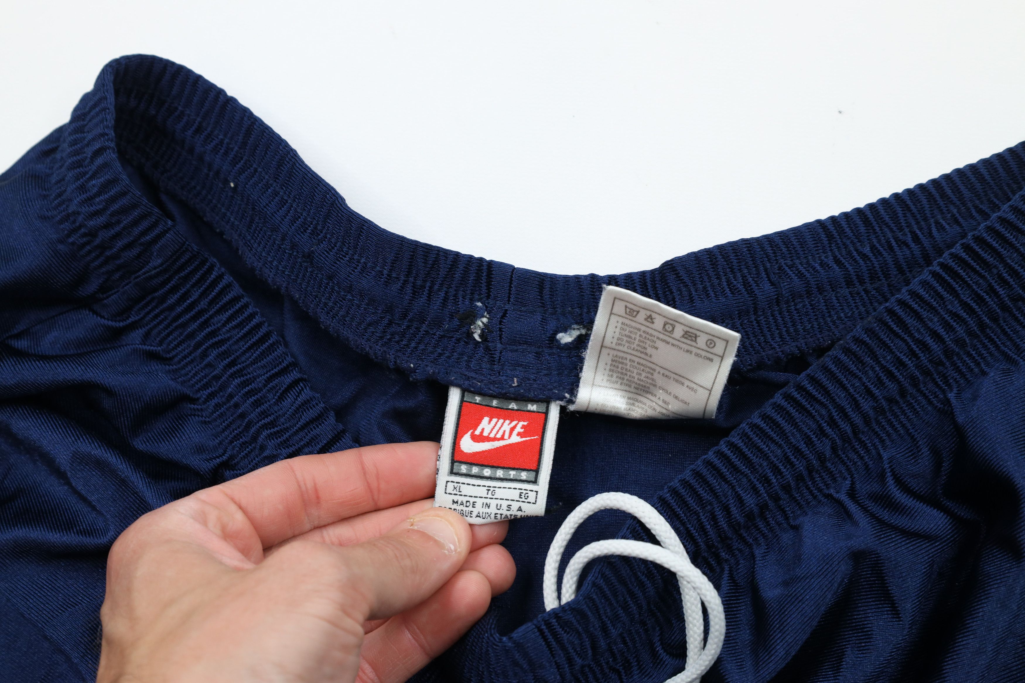 Nike × Vintage Vintage 90s Nike Mini Swoosh Above Knee Shorts Blue USA Size US 36 / EU 52 - 6 Thumbnail
