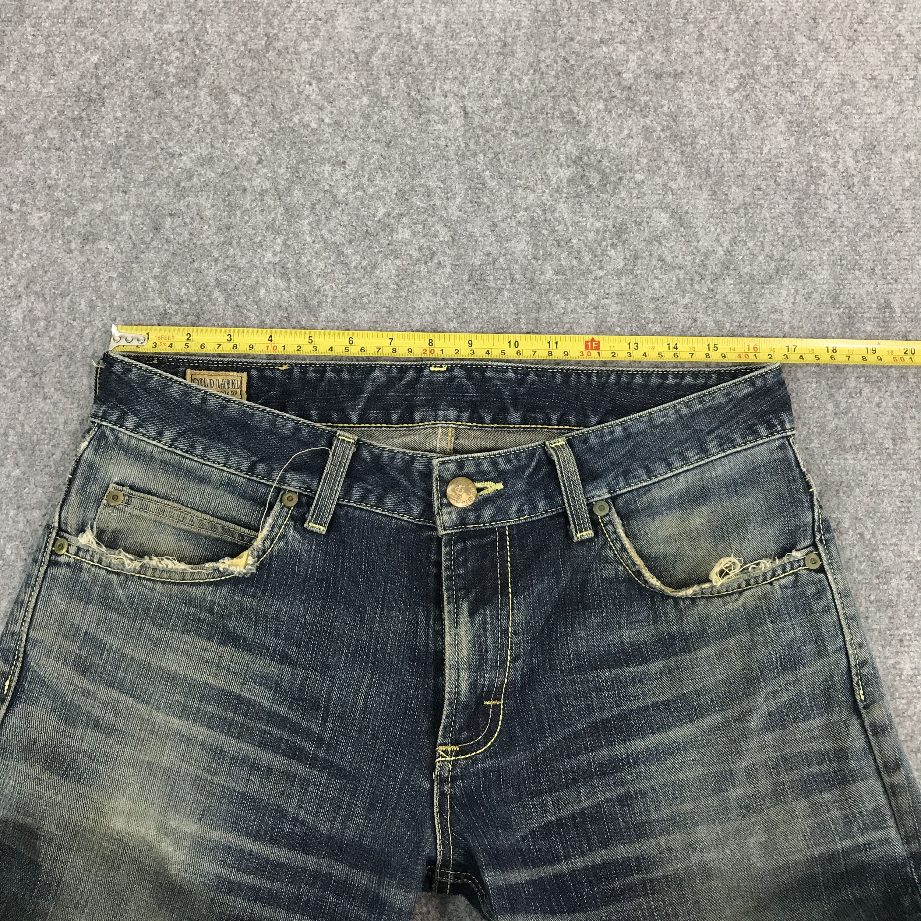 Lee FLARE LEE RIDERS DISTRESSED DENIM PANTS Size US 33 - 8 Thumbnail