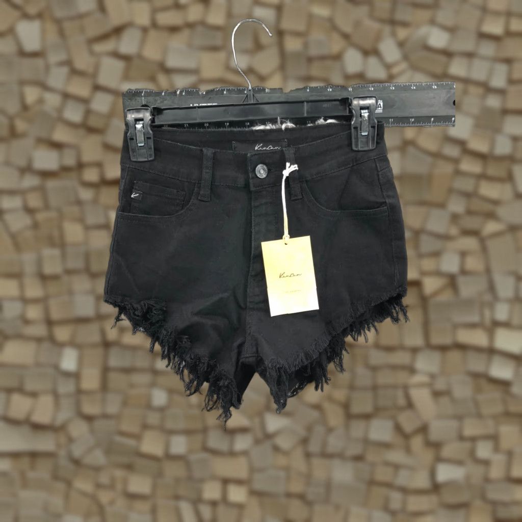 Vintage VINTAGE KanCan Cut-Off Shorts Juniors Womens Size 1 Mid Rise Dark Wash Black Size 25" / US 0 / IT 36 - 1 Thumbnail