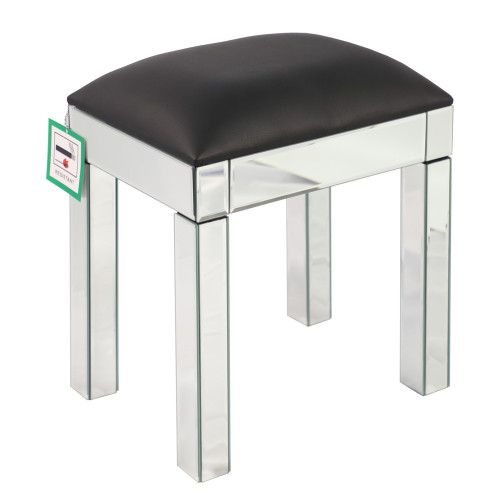 Designer × Homemade Mirrored Vanity Stool Makeup Bench with Pu Leather, Dressing Size US L / EU 52-54 / 3 - 2 Thumbnail
