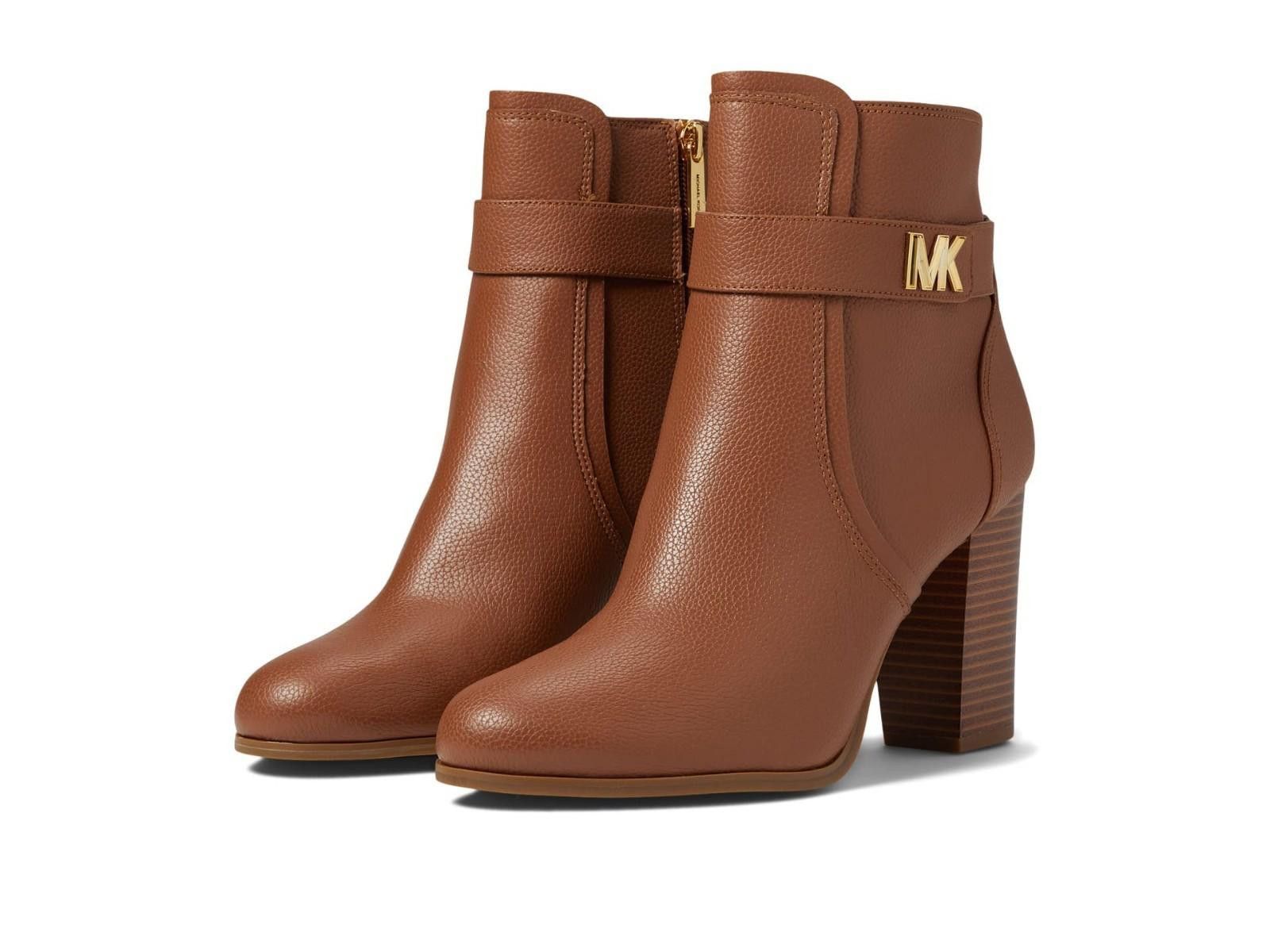 Michael Kors Michael Kors Womens Jilly Heeled Bootie Luggage Gold Zip Size US 10 / IT 40 - 1 Preview