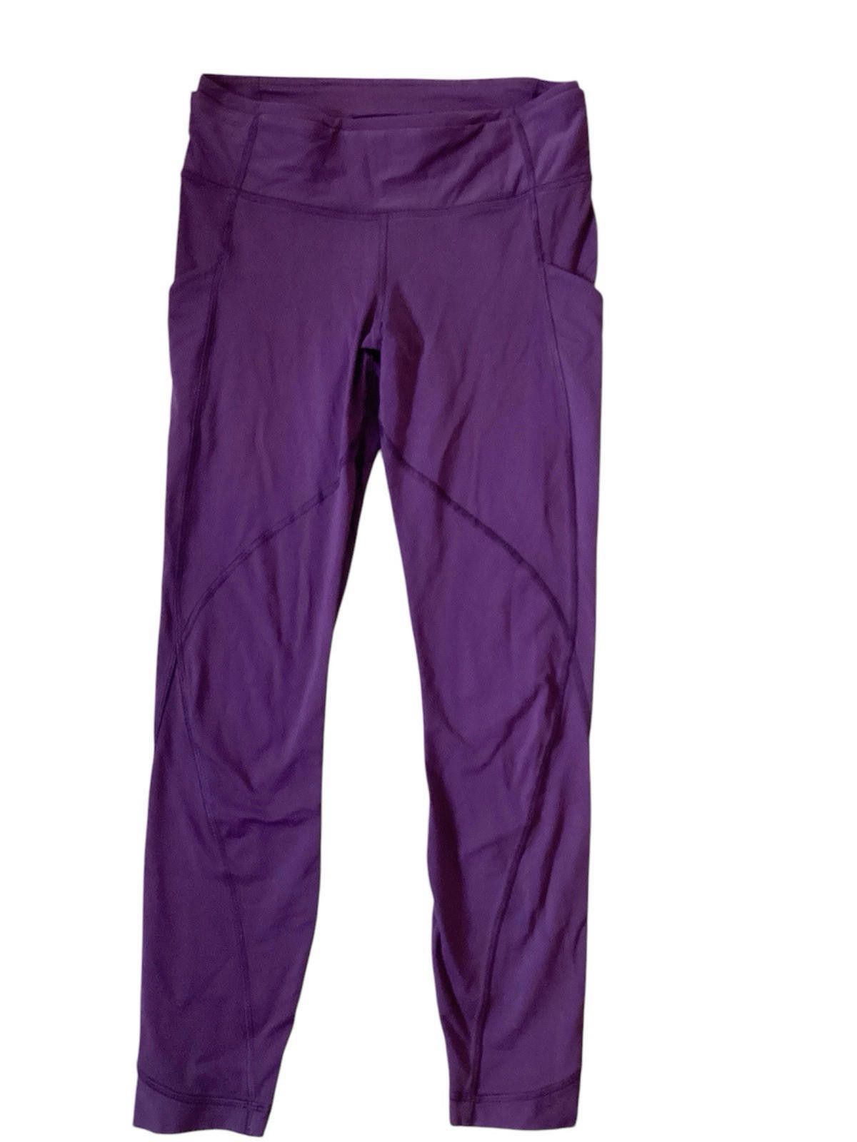 Designer Lululemon size 6 Purple Mesh Crossover Stash Pocket Size 28" / US 6 / IT 42 - 1 Thumbnail
